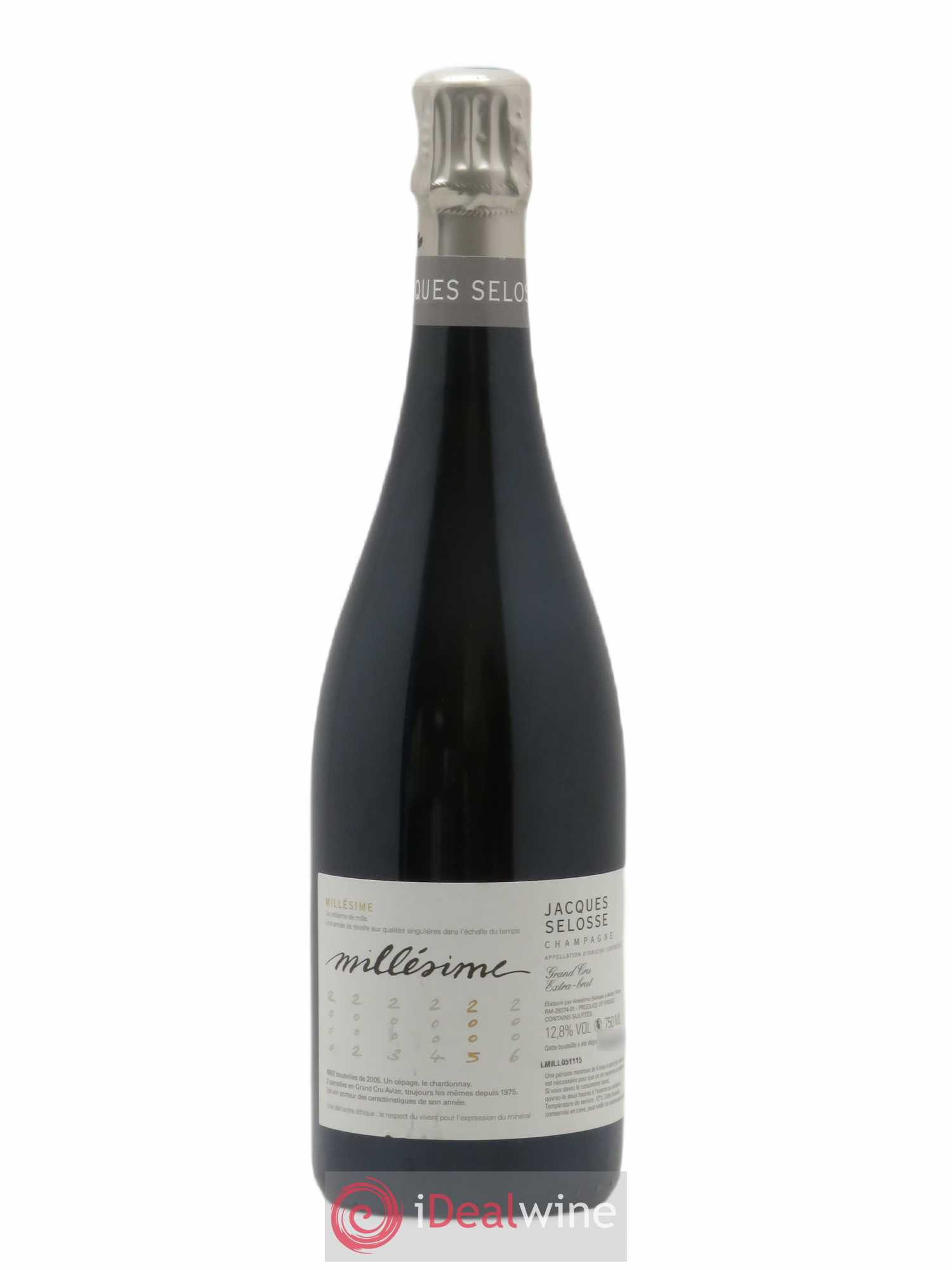 Blanc de Blancs Millésimé Jacques Selosse 2005 - Lot de 1 bouteille - 0