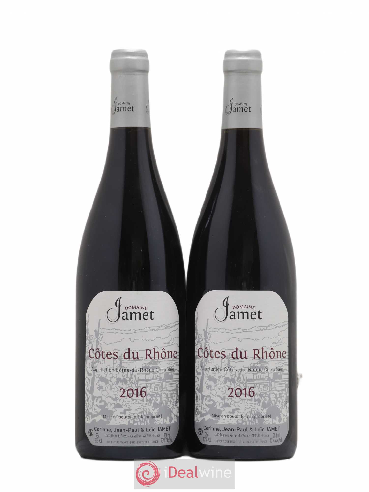 Côtes-du-Rhône Jamet (Domaine) 2016 - Lot de 2 bouteilles - 0