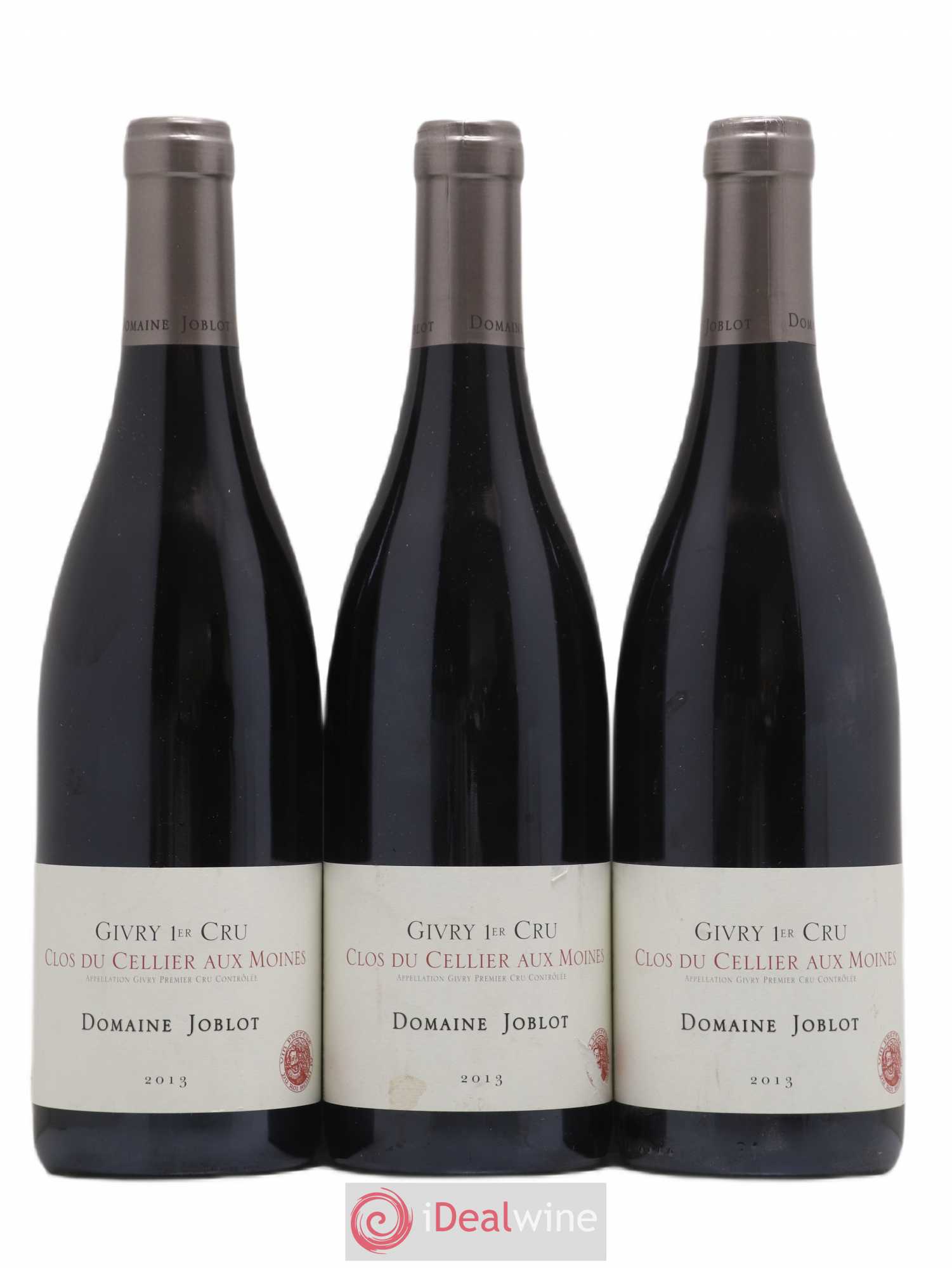 Givry 1er Cru Clos du Cellier aux Moines Joblot (Domaine) 2013 - Lot de 3 bouteilles - 0