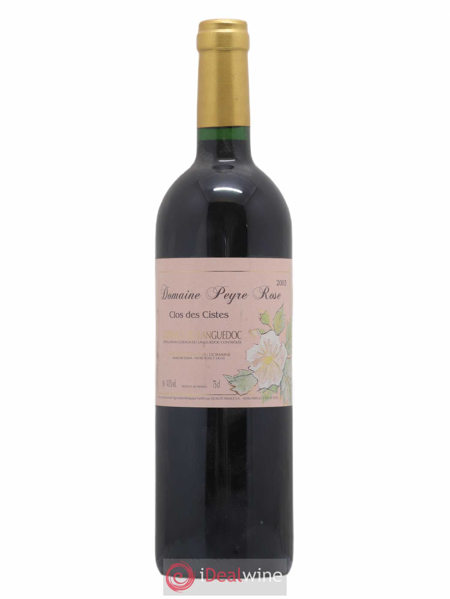Vin de France (anciennement Coteaux du Languedoc) Domaine Peyre Rose Les Cistes Marlène Soria 2003 - Lot de 1 bouteille - 0