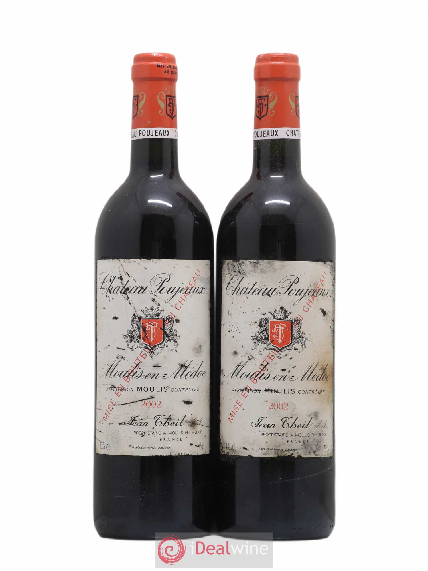 Château Poujeaux 2002 - Lot de 2 bouteilles - 0