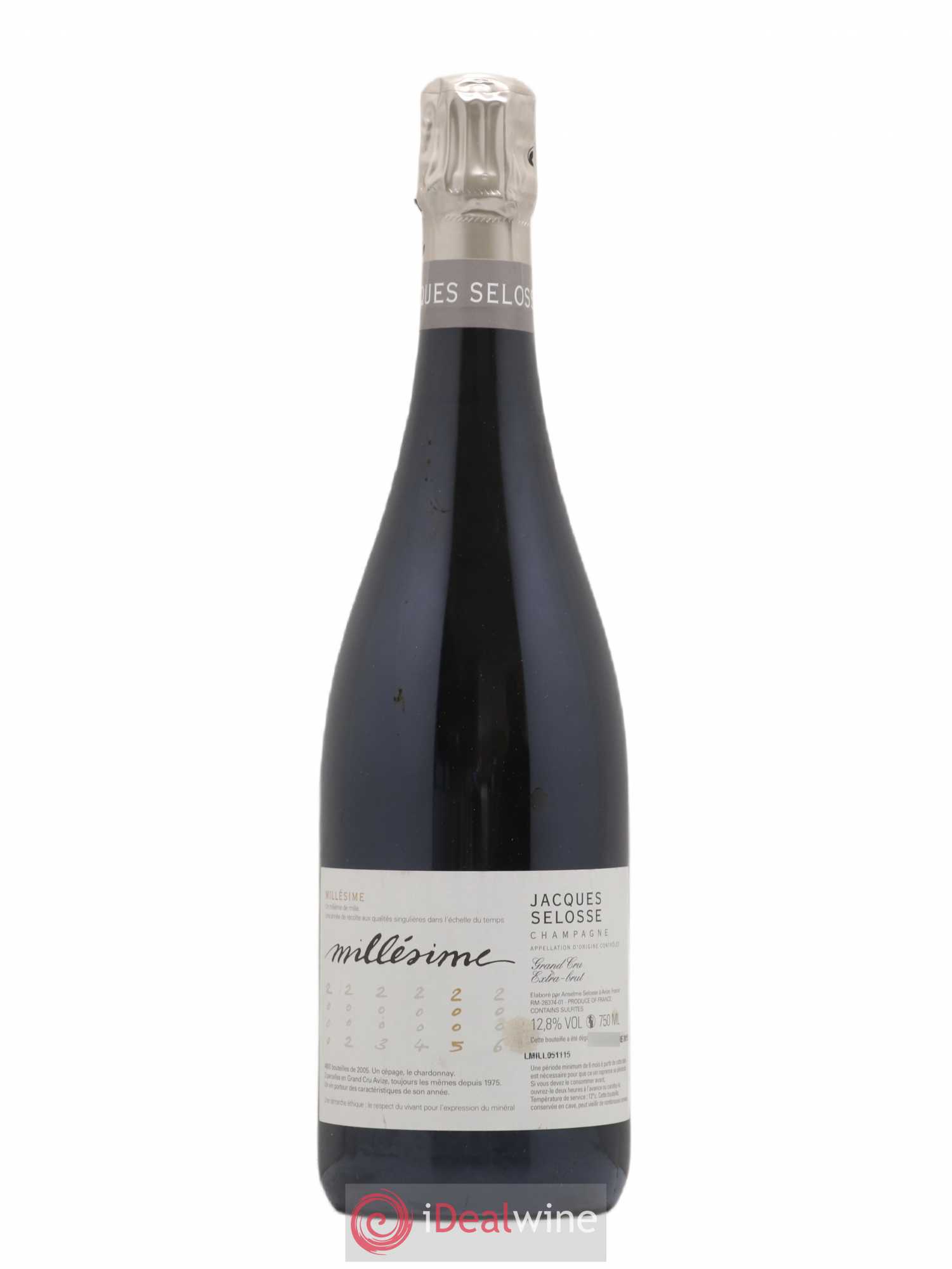 Blanc de Blancs Grand Cru Extra-Brut Jacques Selosse 2005 - Lot de 1 bouteille - 0