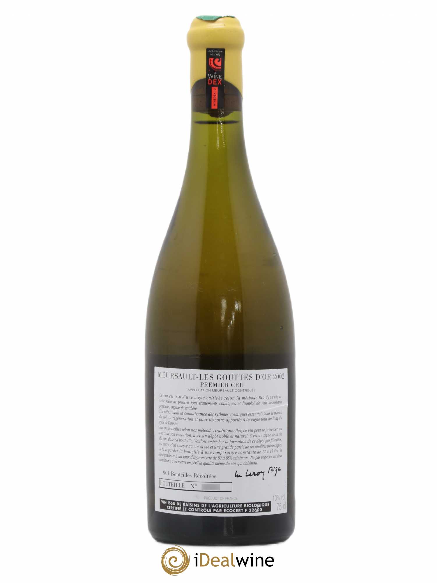 Meursault 1er Cru Les Gouttes d'Or d'Auvenay (Domaine) 2002 - Lot de 1 bouteille - 1