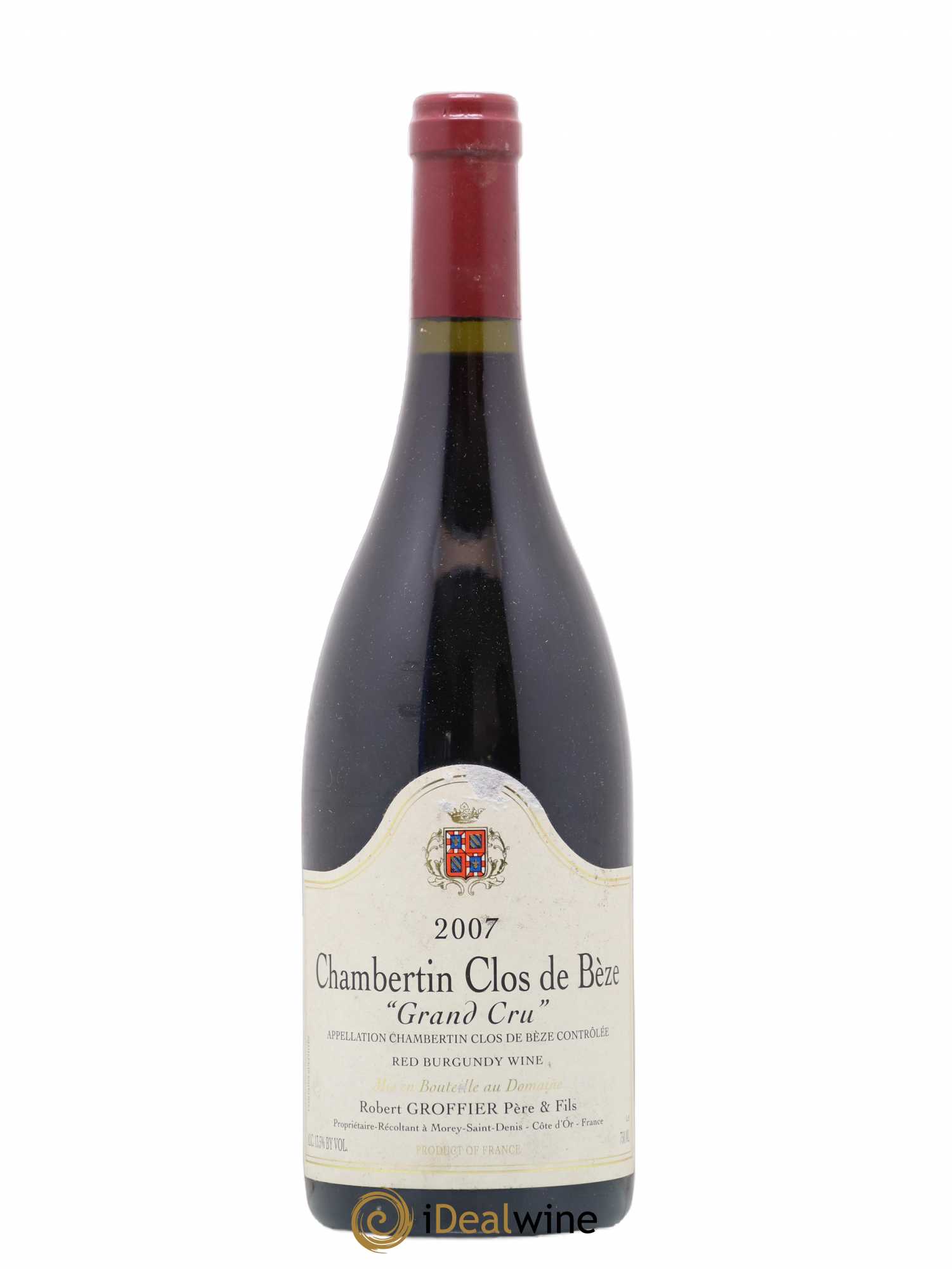 Chambertin Clos de Bèze Grand Cru Robert Groffier Père & Fils (Domaine) 2007 - Lot de 1 bouteille - 0