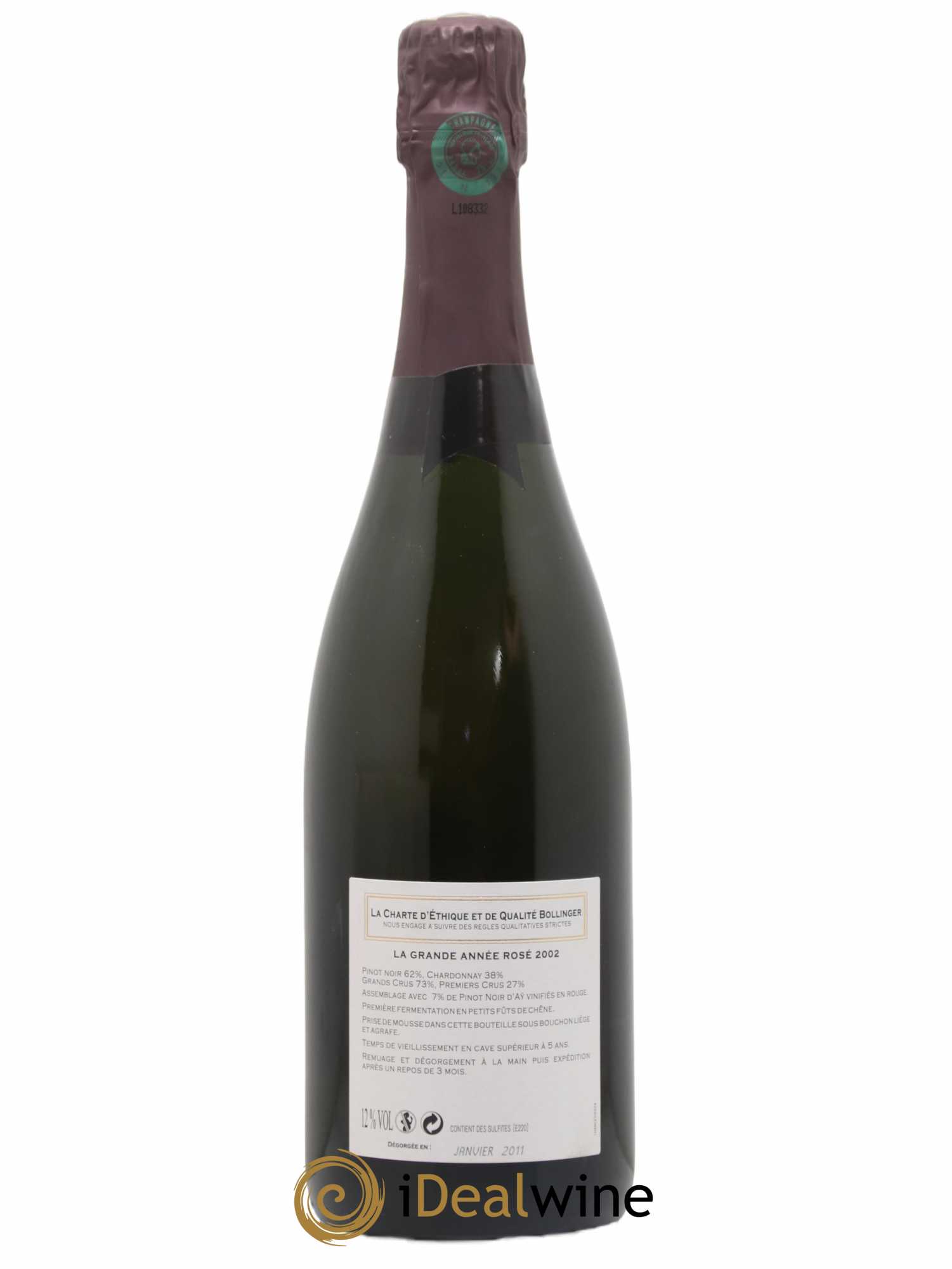 Grande Année Brut Bollinger 2002 - Lot de 1 bouteille - 1