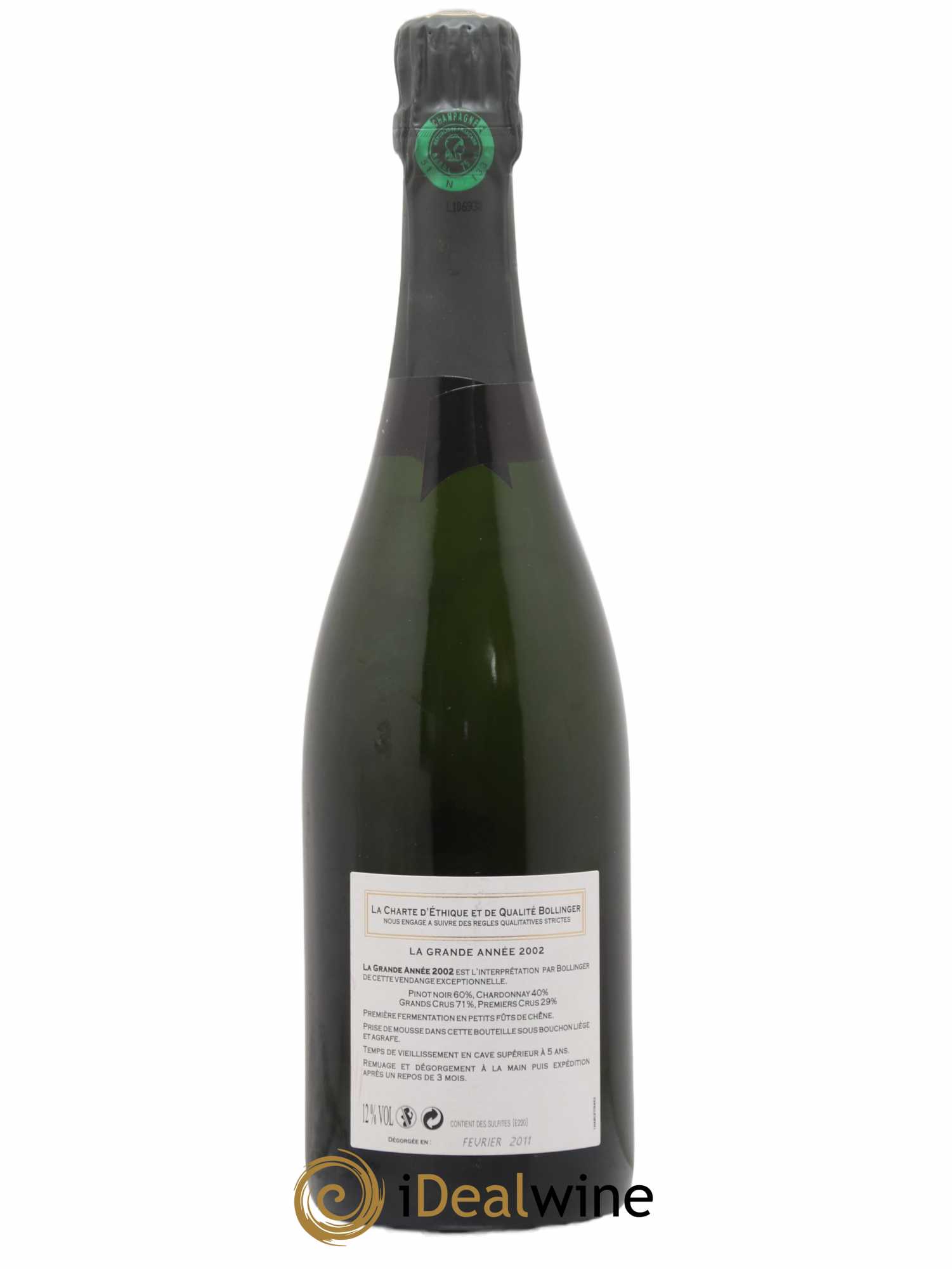 La Grande Année Brut Bollinger 2002 - Lotto di 1 bottiglia - 1