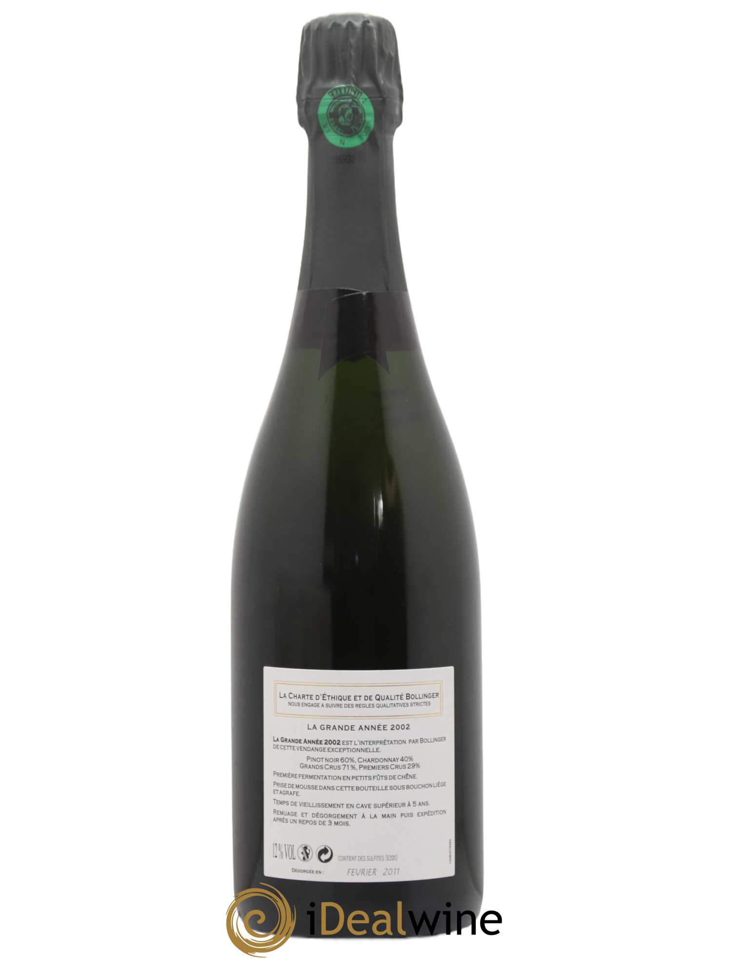 La Grande Année Brut Bollinger 2002 - Lot de 1 bouteille - 1