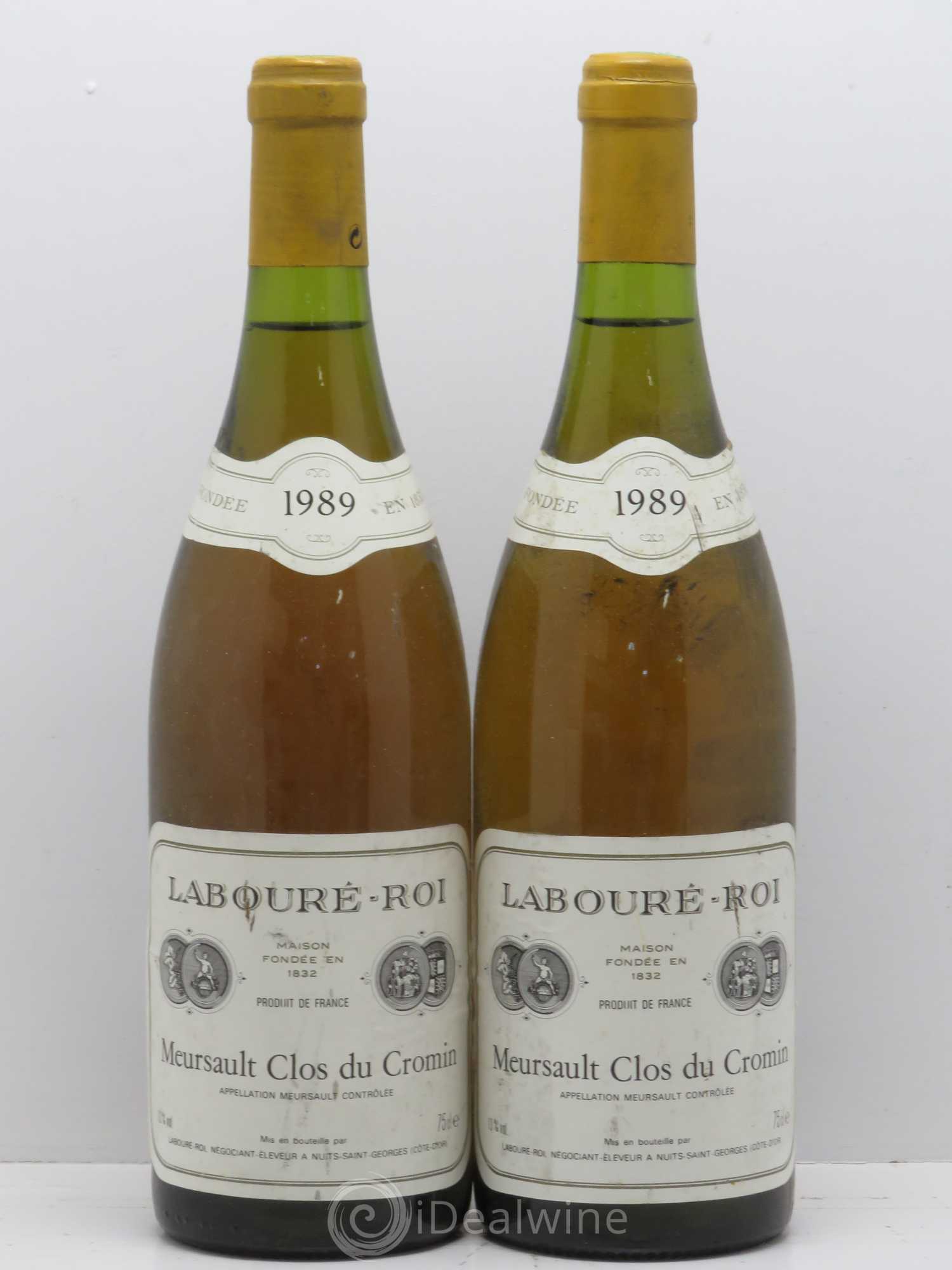 Meursault Clos du Cromin Labouré-Roi 1989 - Posten von 2 Flaschen - 0