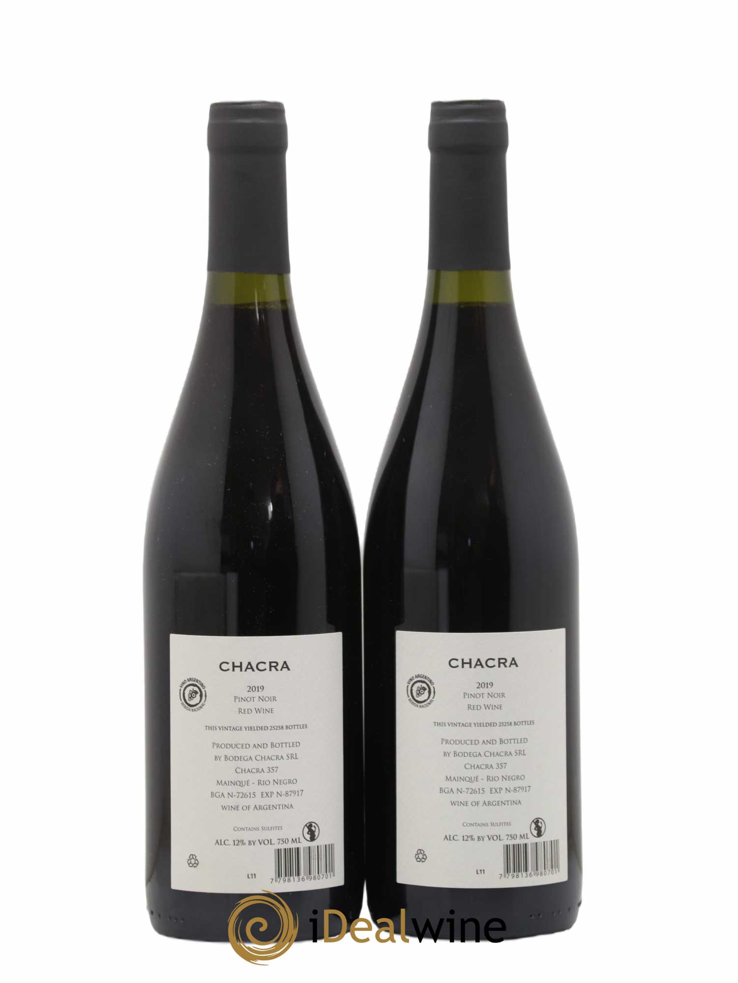 Patagonie Bodega Chacra Cincuenta y cinco 2019 - Lot de 2 bouteilles - 1