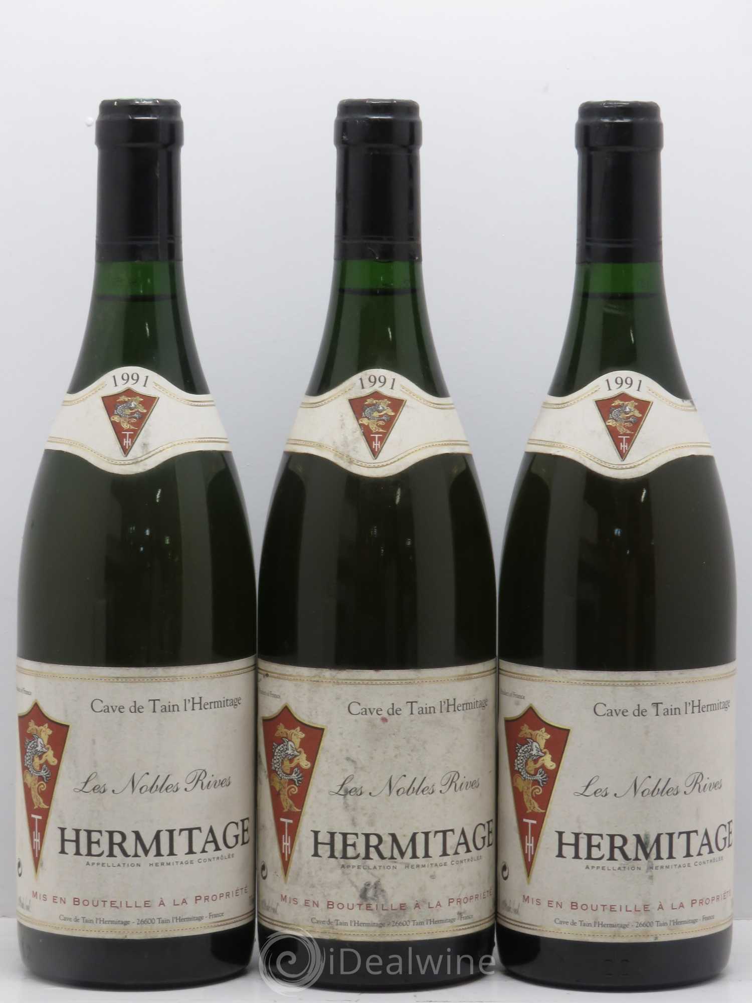 Hermitage Nobles Rives Cave De Tain 1991 - Lot de 3 bouteilles - 0