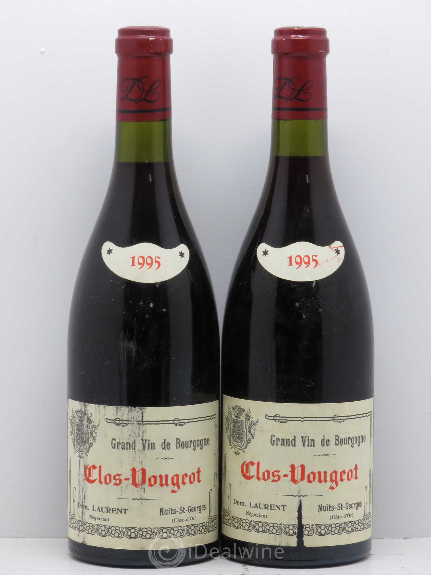 Clos de Vougeot Grand Cru Dominique Laurent 1995 - Lot de 2 bouteilles - 0