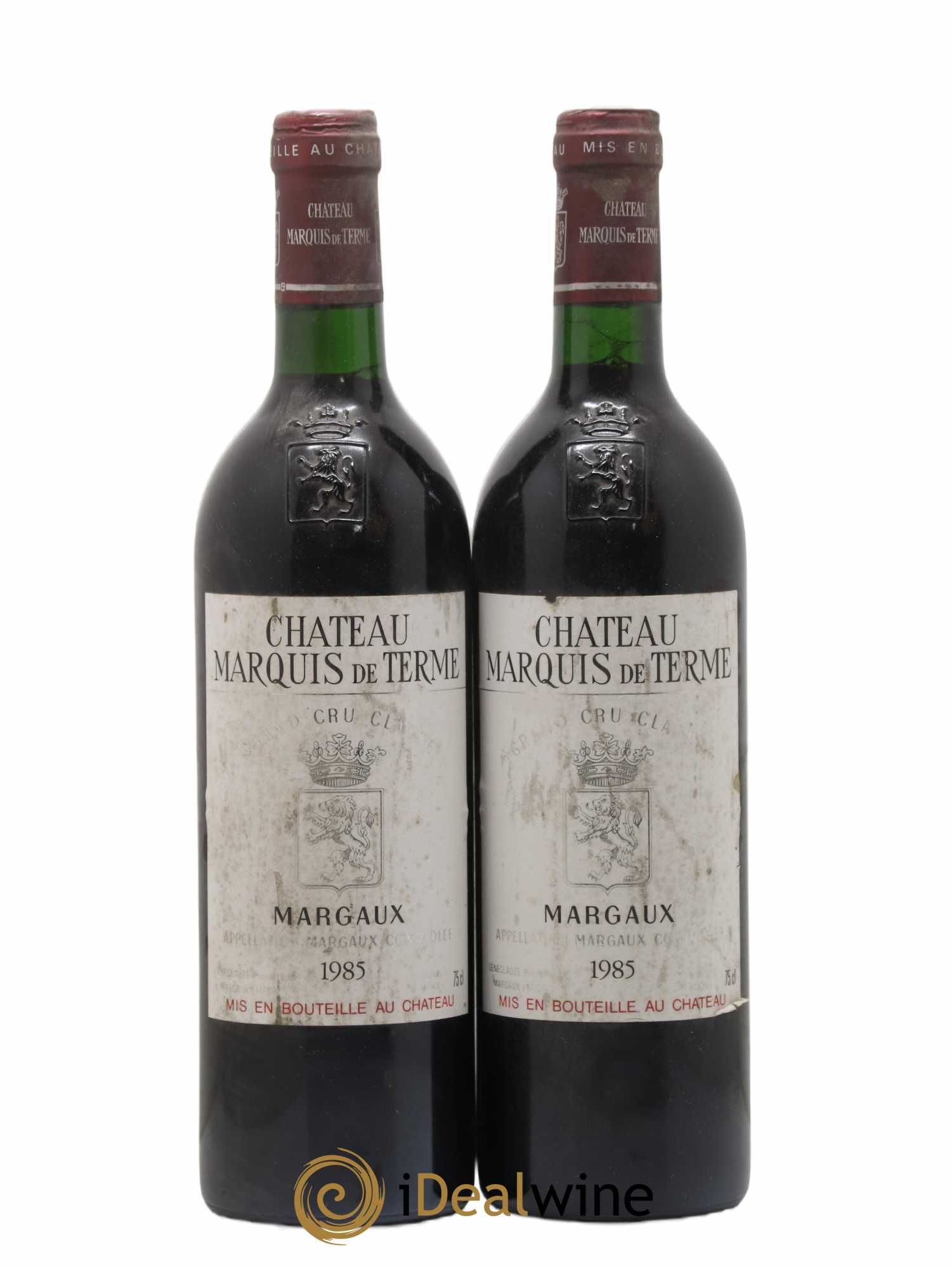 Château Marquis de Terme 4ème Grand Cru Classé 1985 - Lot de 2 bouteilles - 0