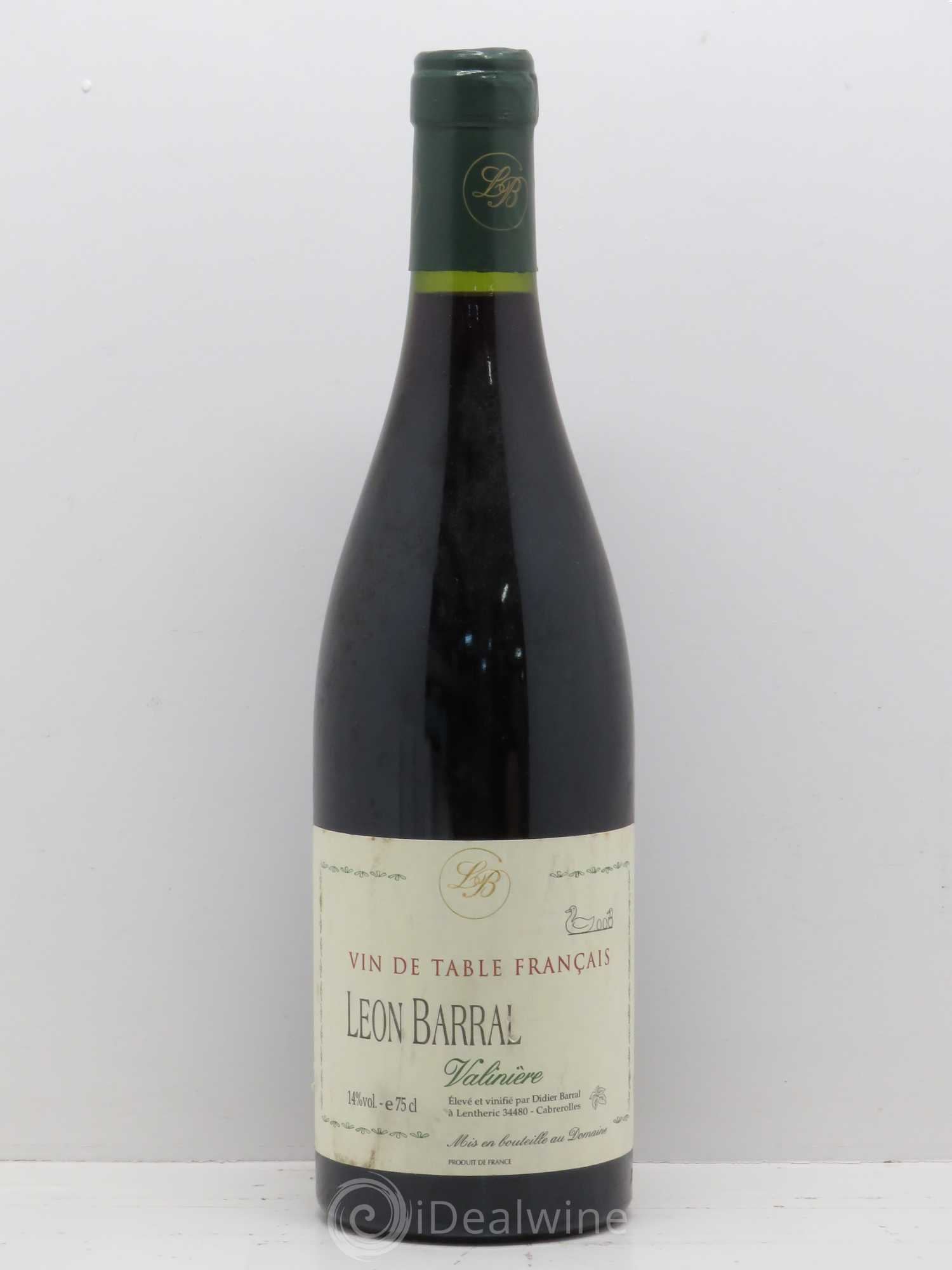 Faugères Valinière Domaine Léon Barral 2000 - Lot de 1 bouteille - 0