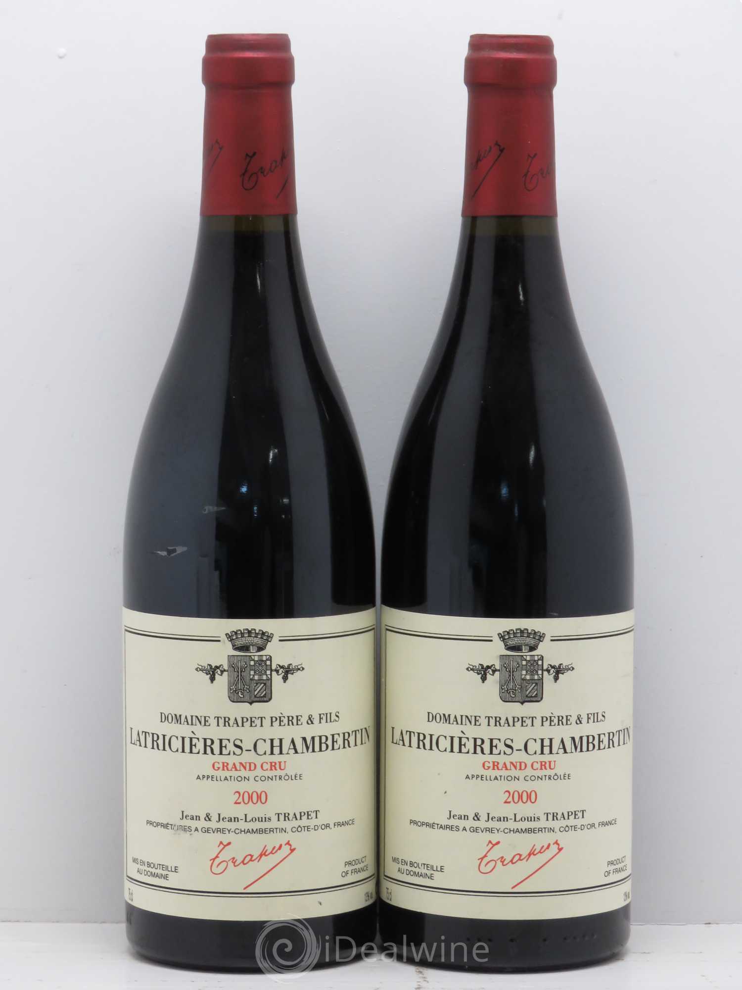 Latricières-Chambertin Grand Cru Domaine Trapet 2000 - Lot de 2 bouteilles - 0
