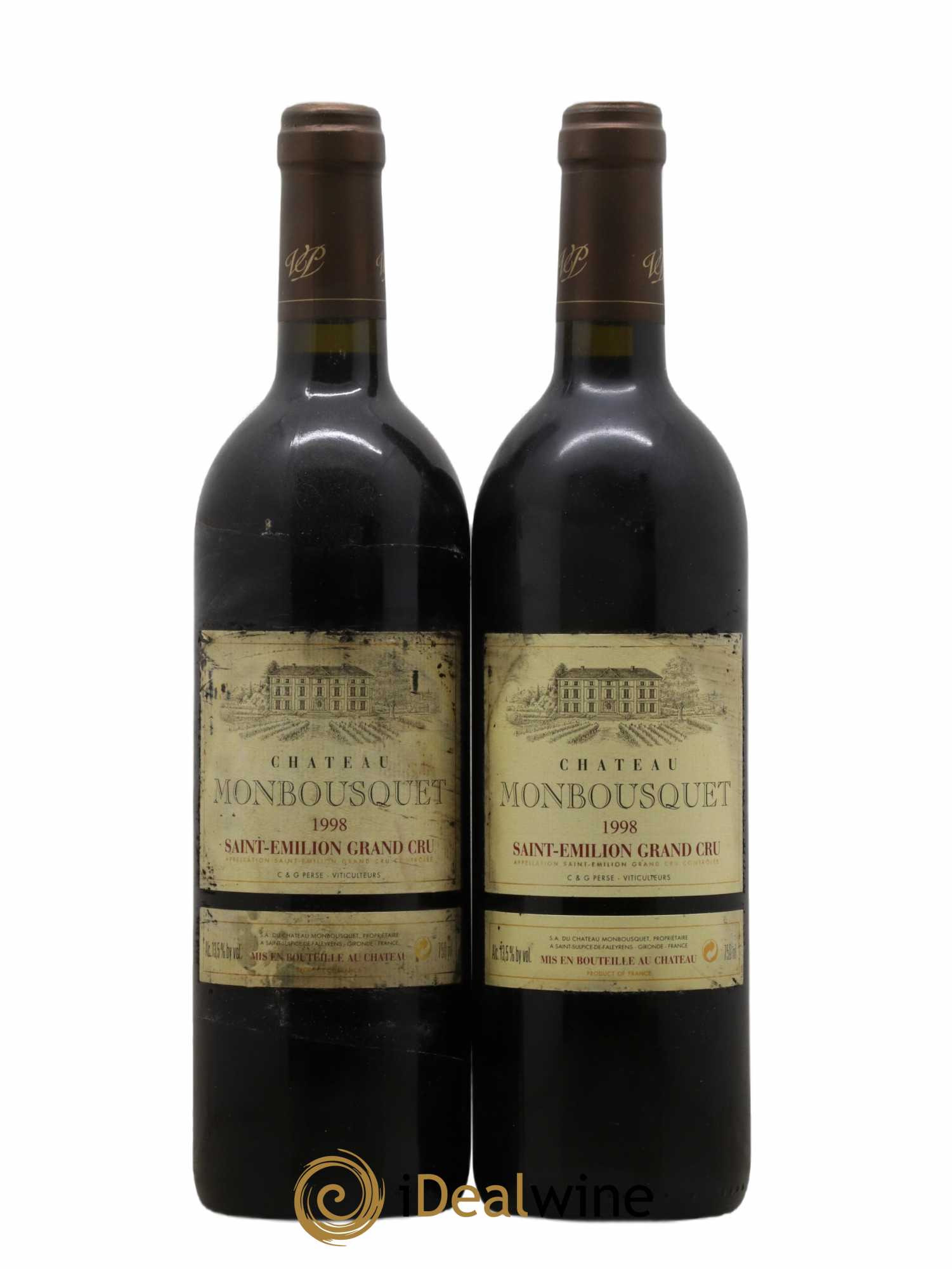 Château Monbousquet Grand Cru Classé 1998 - Lot de 2 bouteilles - 0