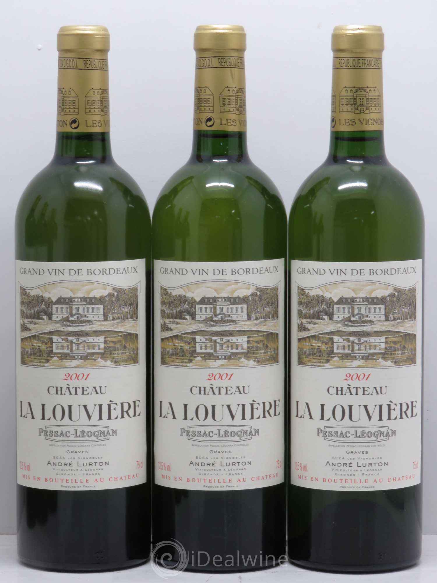 Château la Louvière (sans prix de réserve) 2001 - Lot de 6 bouteilles - 1