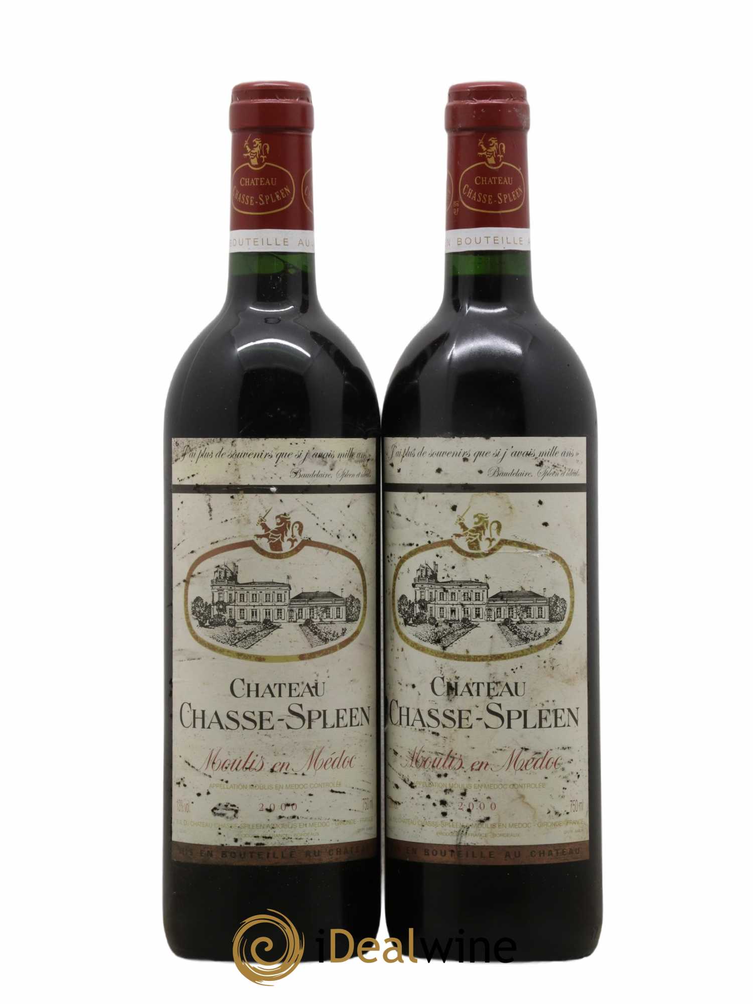 Château Chasse Spleen 2000 - Lot de 2 bouteilles - 0