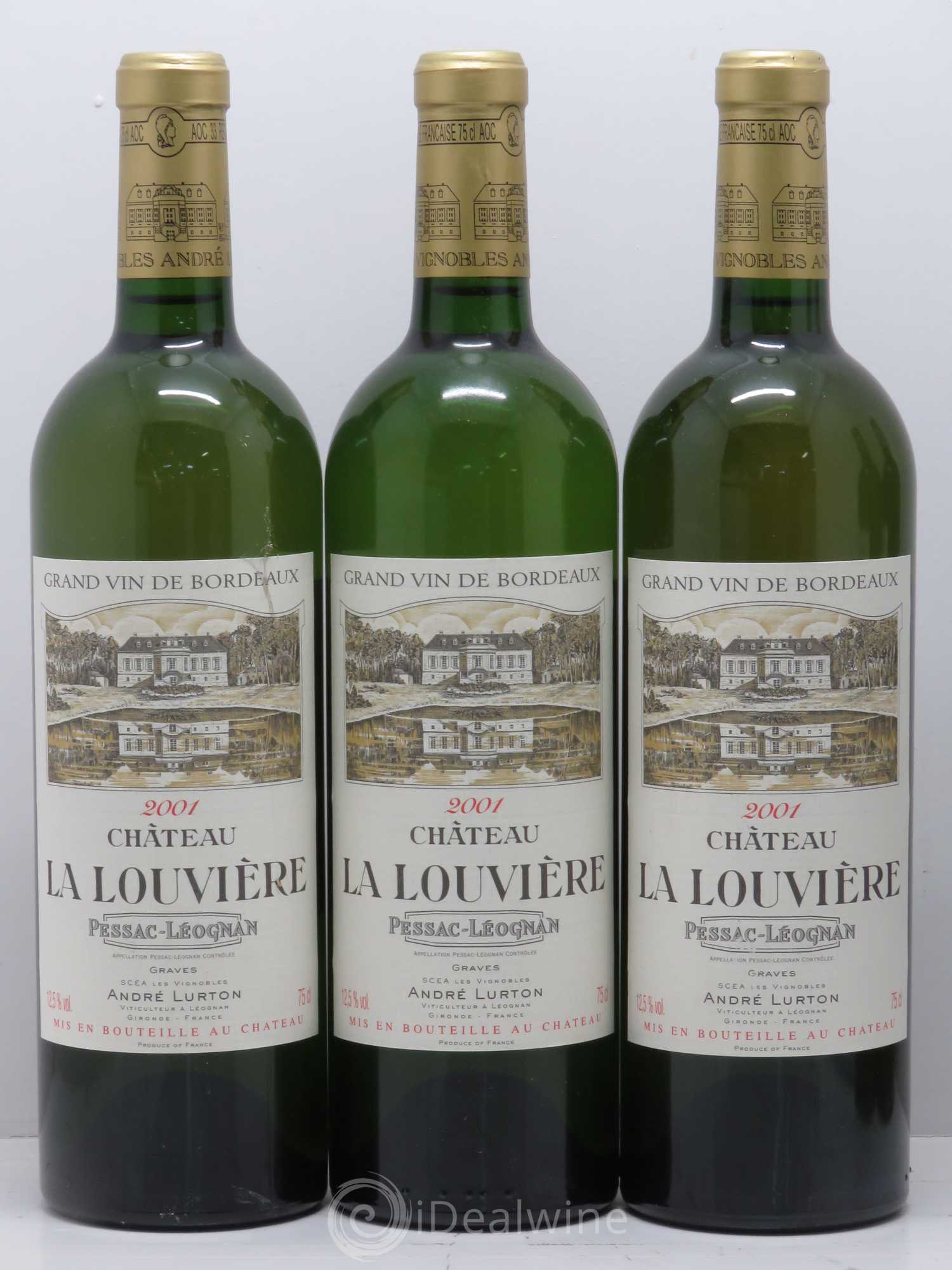Château la Louvière 2001 - Lot de 5 bouteilles - 1