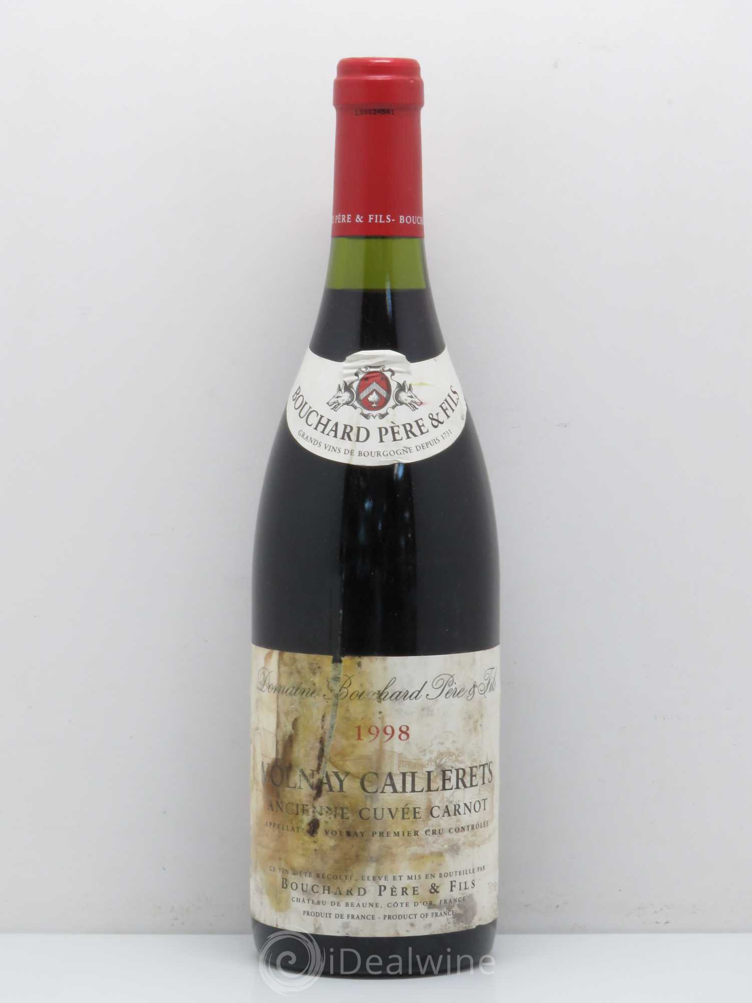 Volnay 1er Cru Caillerets - Ancienne Cuvée Carnot Bouchard Père & Fils 1998 - Lot de 1 bouteille - 0