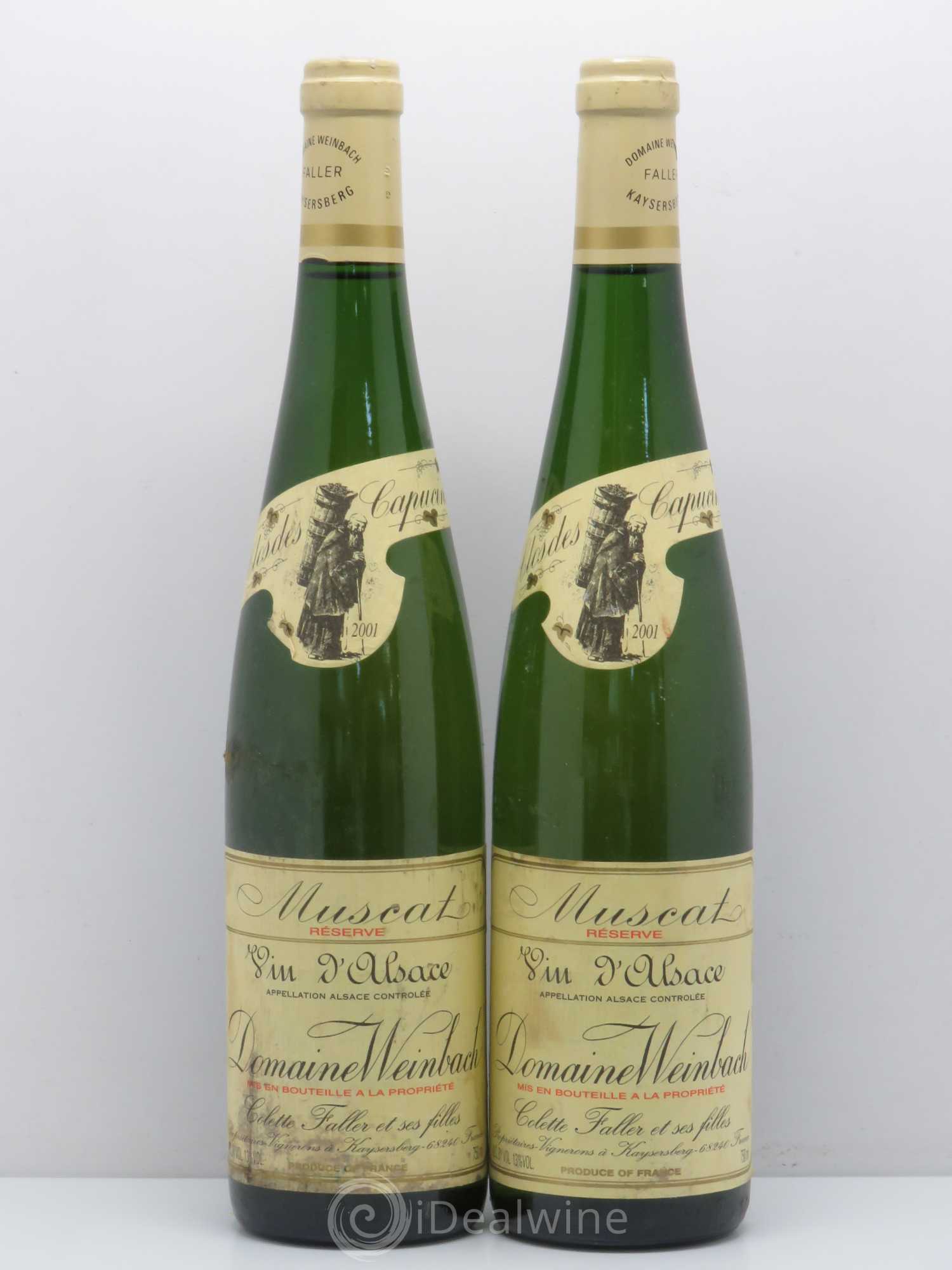 Alsace Muscat Réserve Weinbach (Domaine) (sans prix de réserve) 2001 - Lot de 2 bouteilles - 0