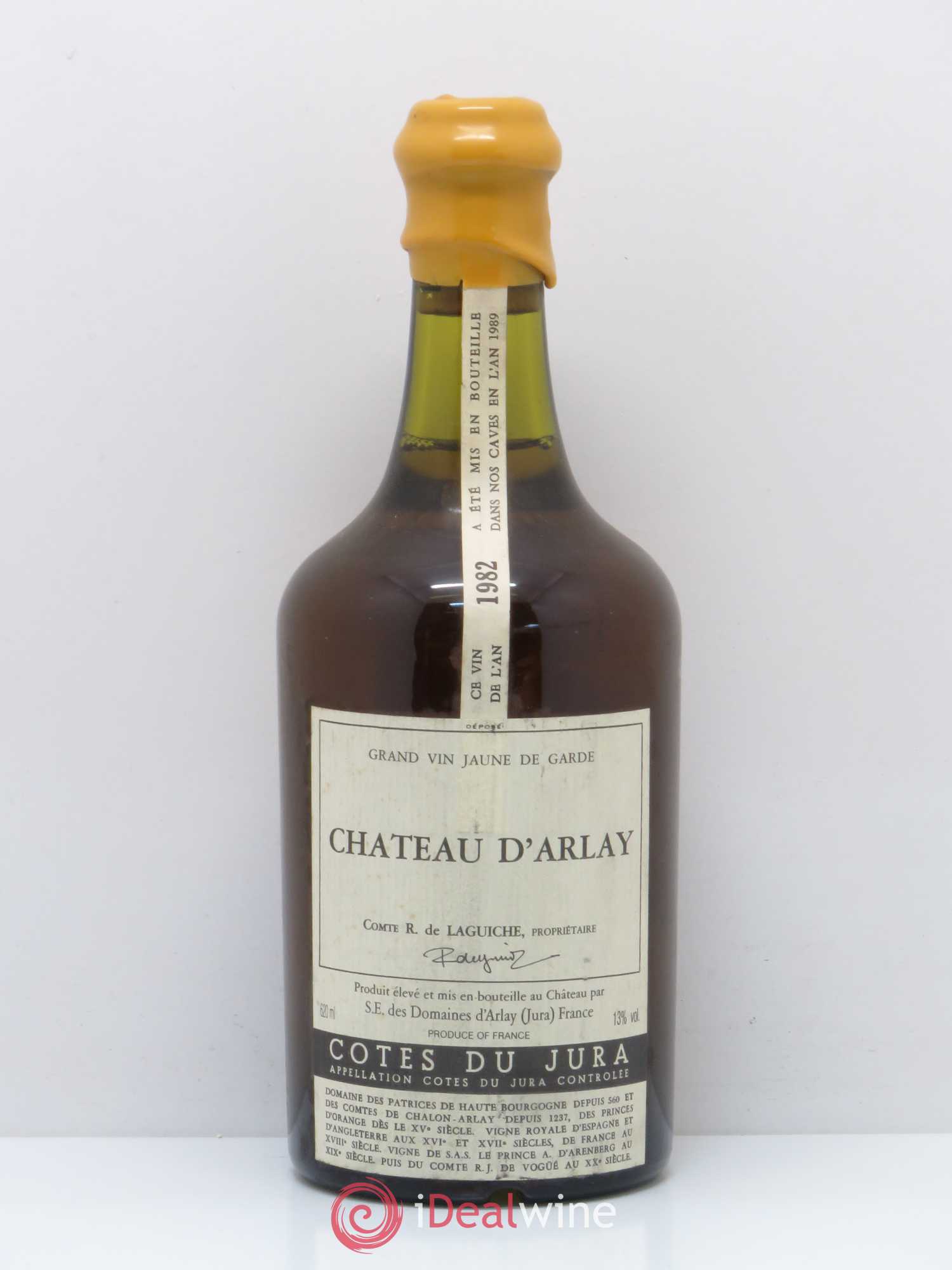 Côtes du Jura Vin jaune Château d'Arlay 1982 - Lot de 1 bouteille - 0