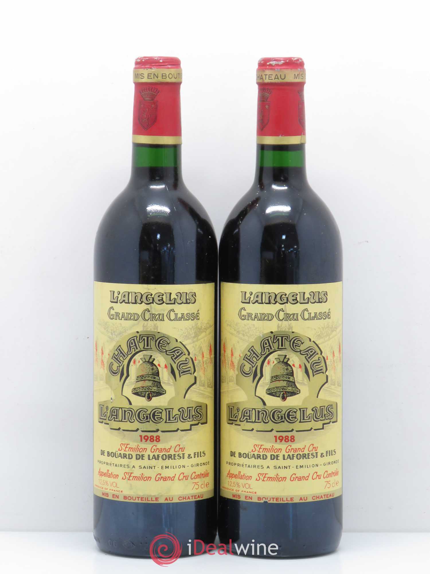 Château Angélus 1er Grand Cru Classé A 1988 - Lot de 2 bouteilles - 0