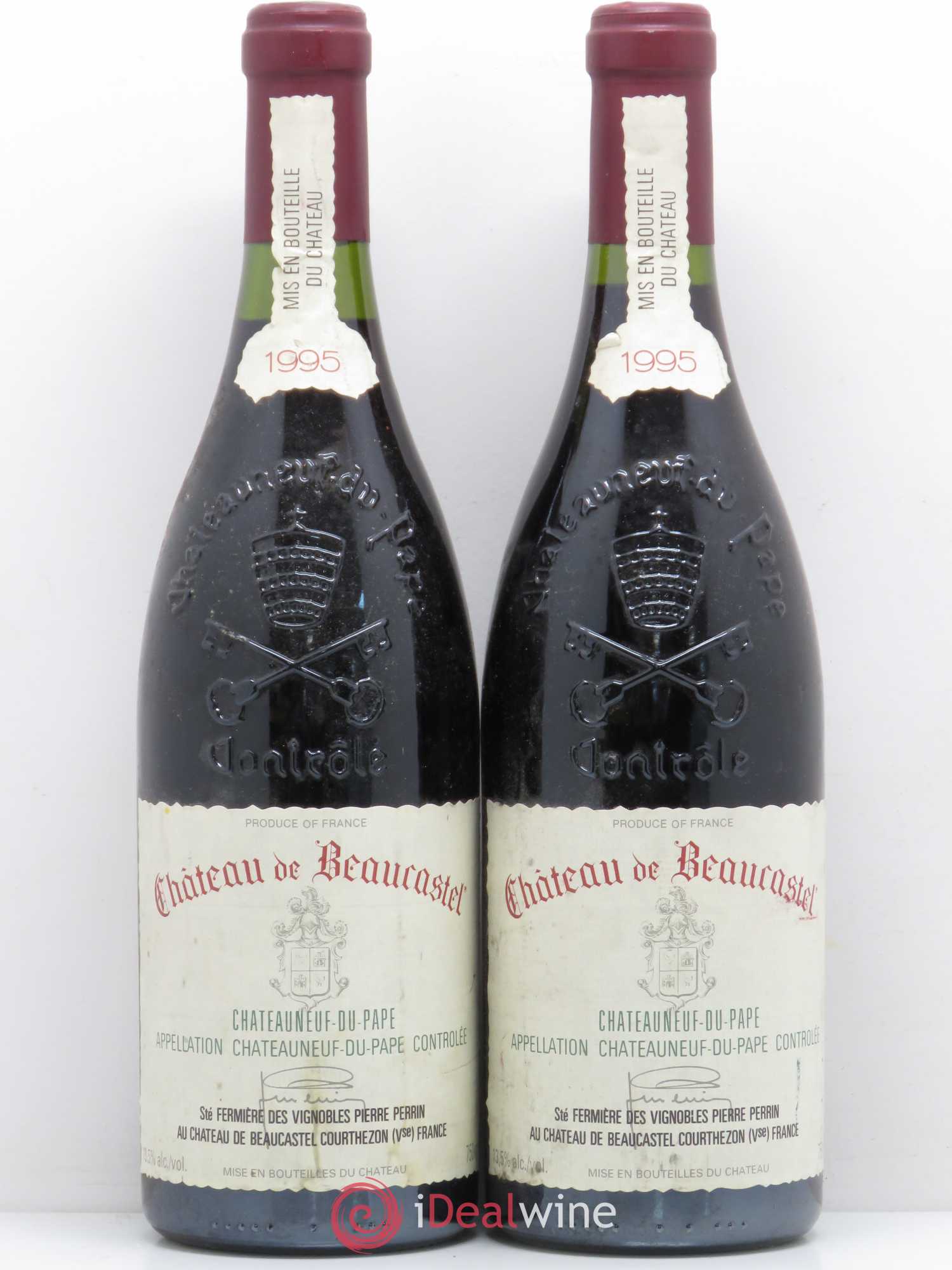 Châteauneuf-du-Pape Château de Beaucastel Famille Perrin 1995 - Lot de 2 bouteilles - 0