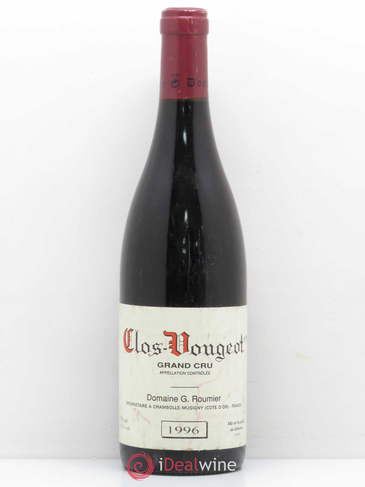 Clos de Vougeot Grand Cru Georges Roumier (Domaine) 1996 - Lot de 1 bouteille - 0