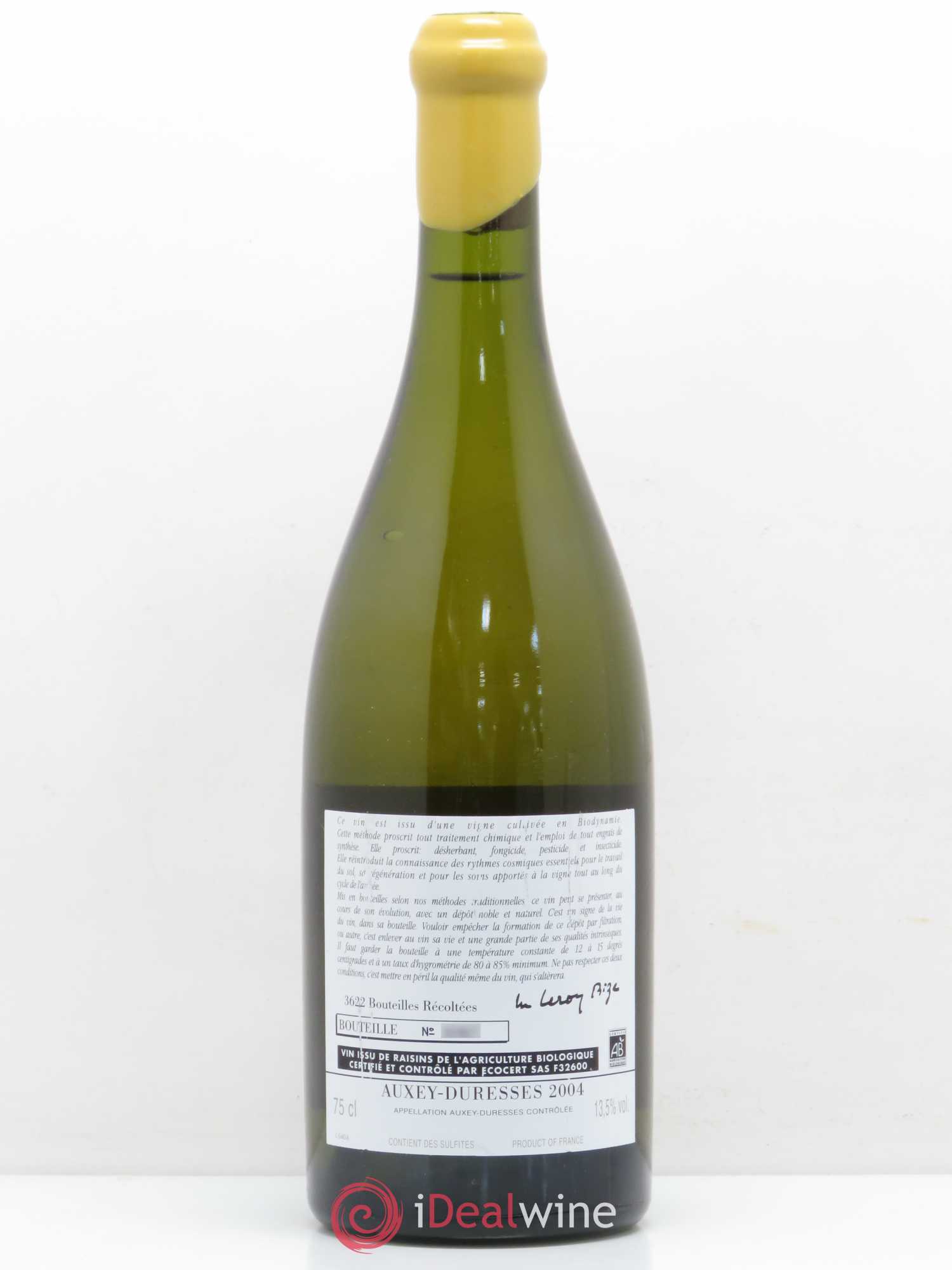 Auxey-Duresses Domaine D'Auvenay 2004 - Posten von 1 Flasche - 1