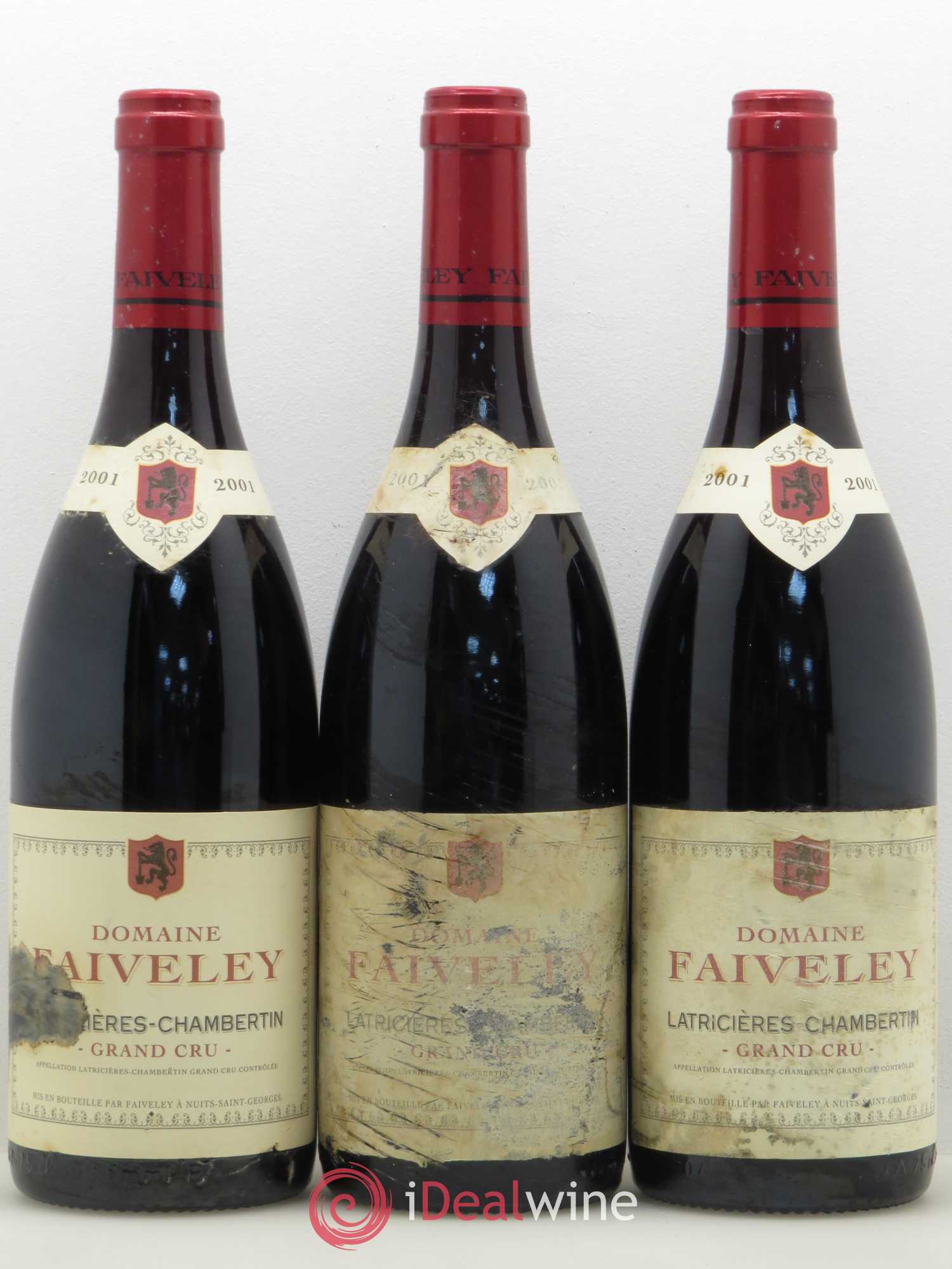 Latricières-Chambertin Grand Cru Faiveley 2001 - Lot de 3 bouteilles - 0