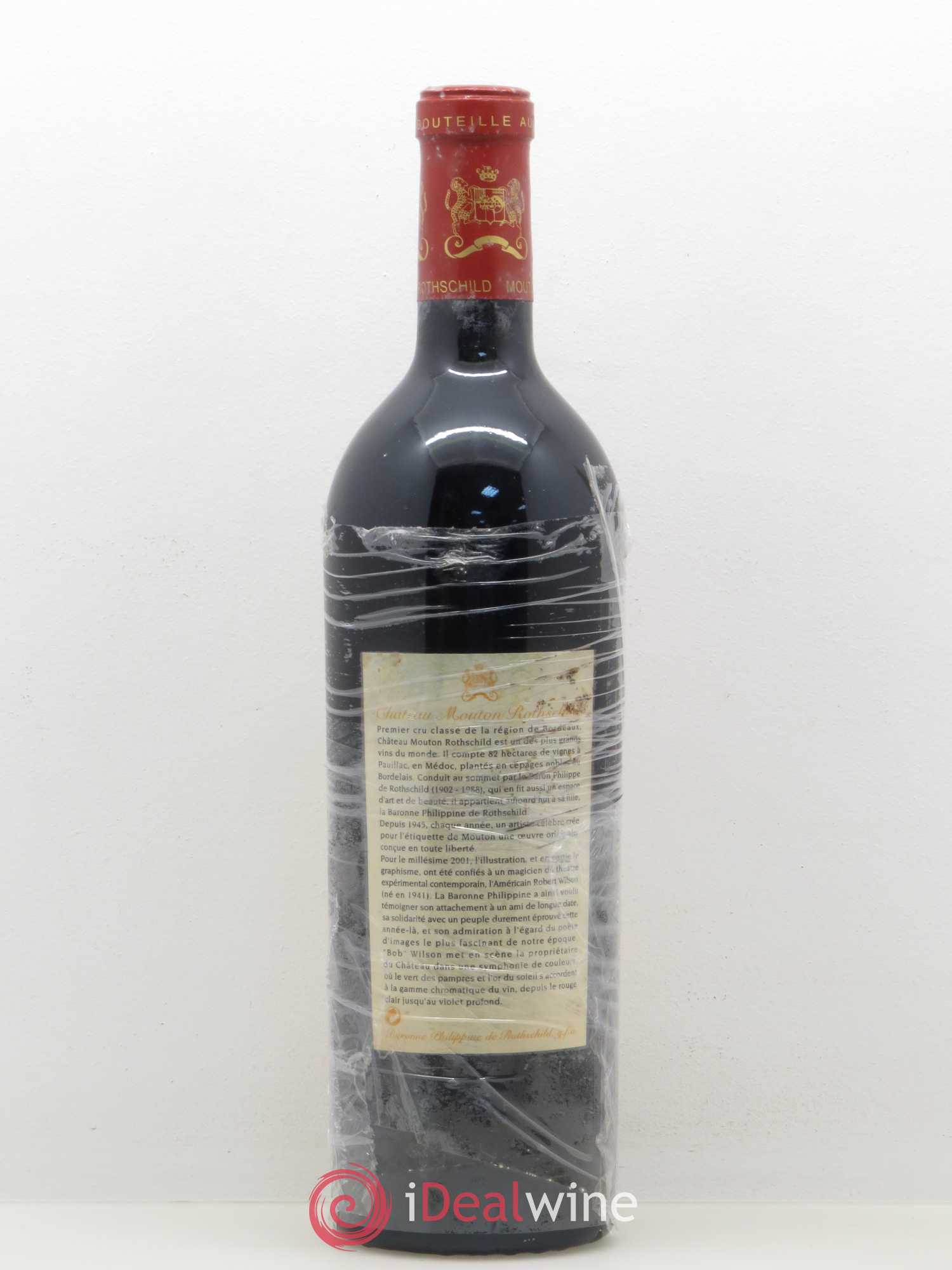 Château Mouton Rothschild 1er Grand Cru Classé 2001 - Lot de 1 bouteille - 1