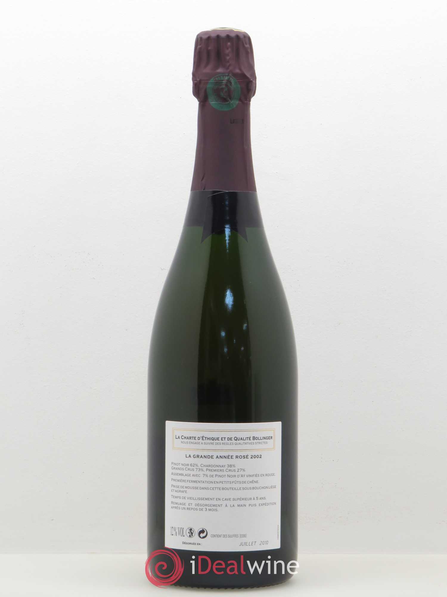 Grande Année Brut Bollinger 2002 - Lot de 1 bouteille - 1