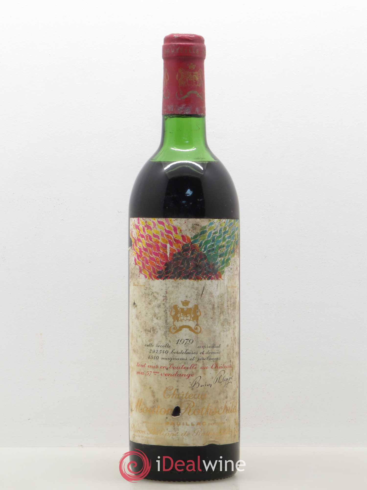Château Mouton Rothschild 1er Grand Cru Classé 1979 - Lot de 1 bouteille - 0