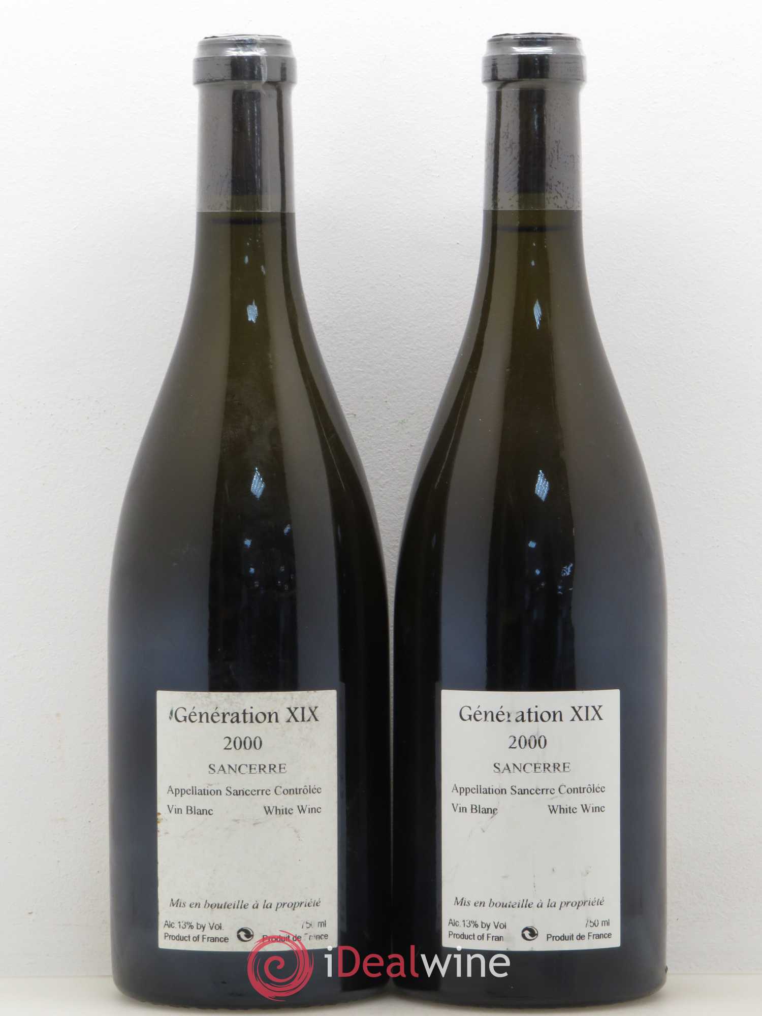 Sancerre Génération XIX Alphonse Mellot 2000 - Posten von 2 Flaschen - 1