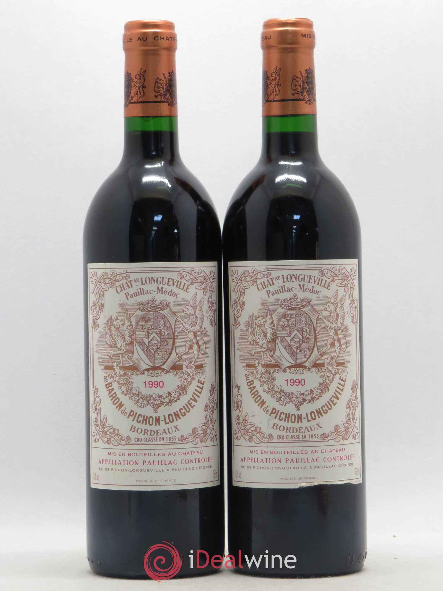Pichon Longueville Baron 2ème Grand Cru Classé 1990 - Lot de 2 bouteilles - 0