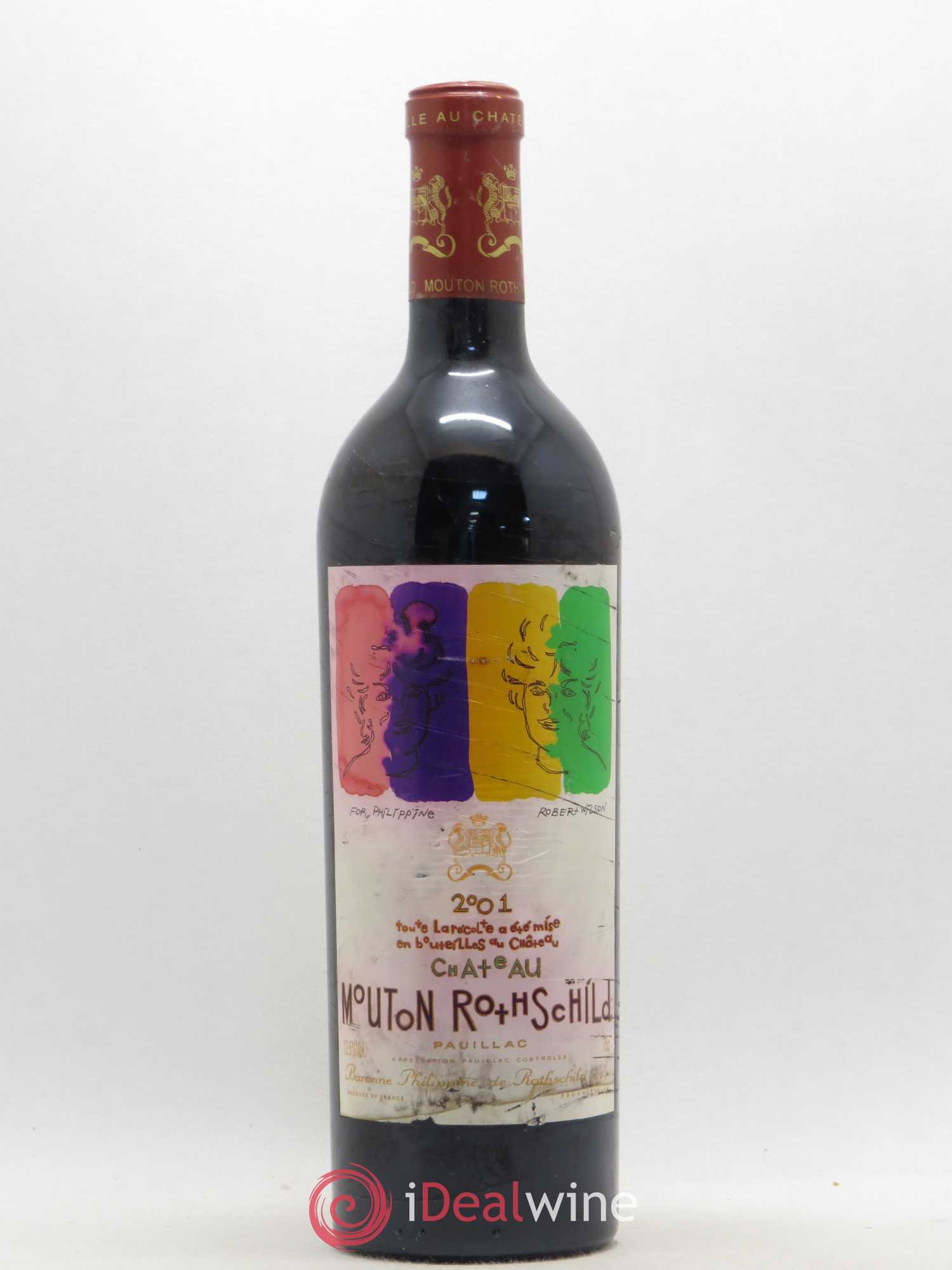 Château Mouton Rothschild 1er Grand Cru Classé 2001 - Lot de 1 bouteille - 0