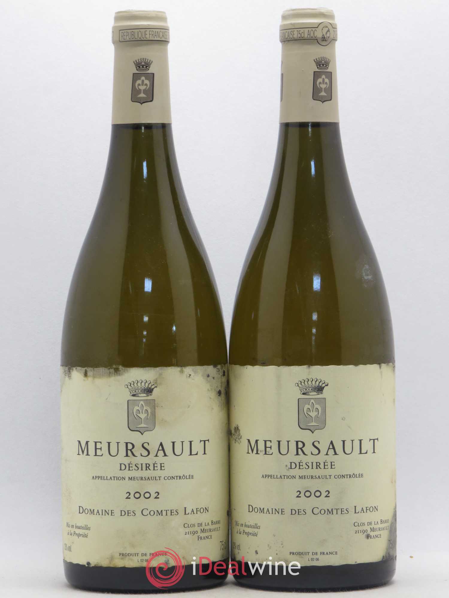 Meursault Désirée Comtes Lafon (Domaine des) 2002 - Lot de 2 bouteilles - 0