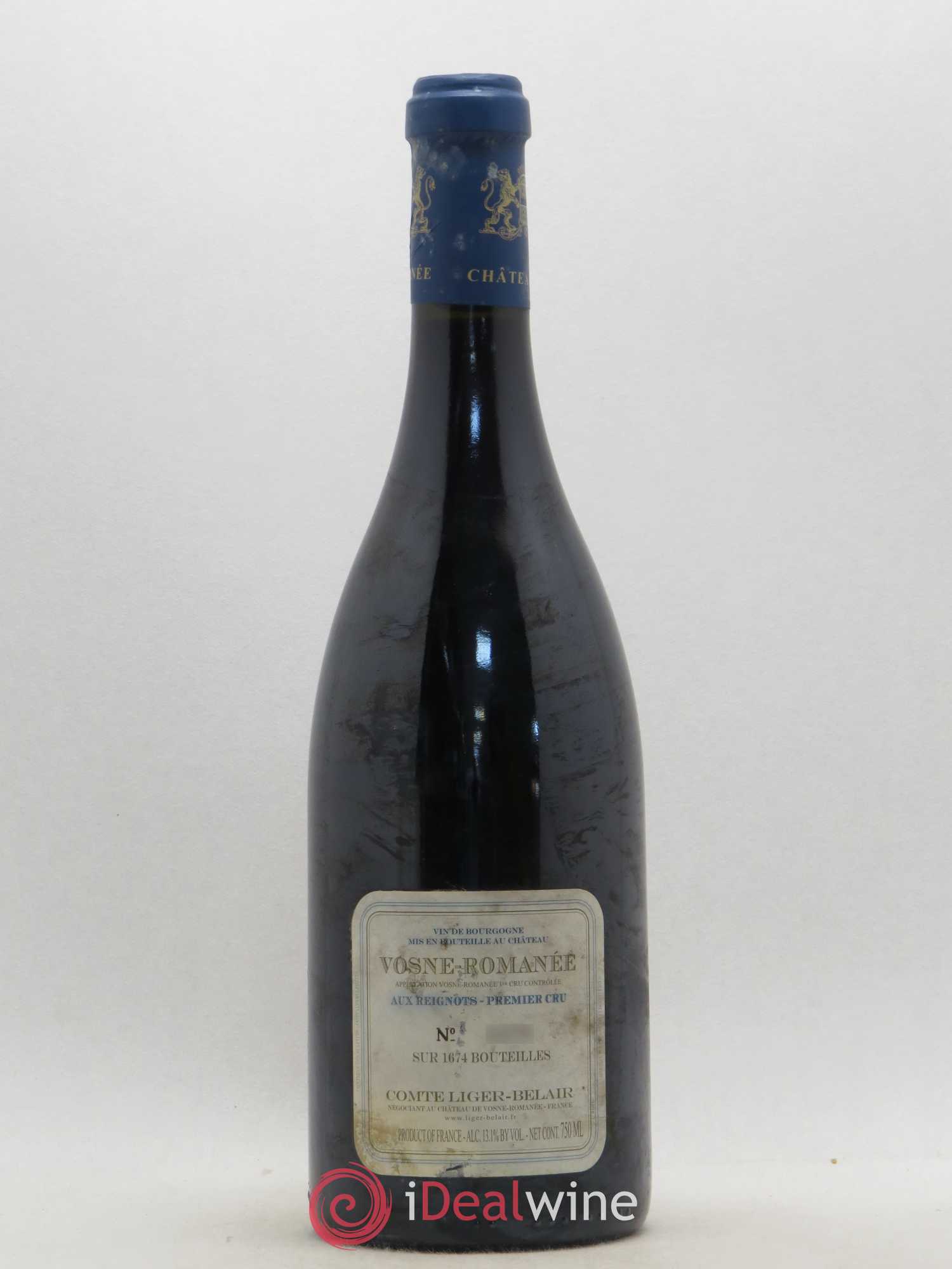 Vosne-Romanée 1er Cru Aux Reignots Ch. de Vosne-Romanée Comte Liger-Belair (Domaine du) 2004 - Lot de 1 bouteille - 1