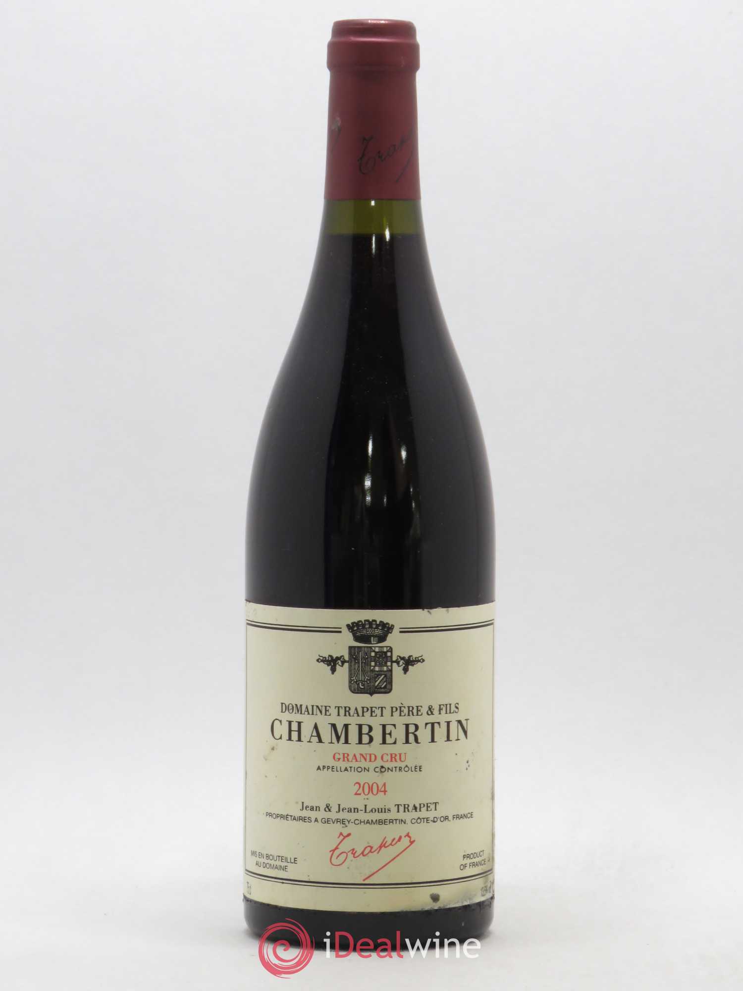 Chambertin Grand Cru Domaine Trapet 2004 - Lot de 1 bouteille - 0