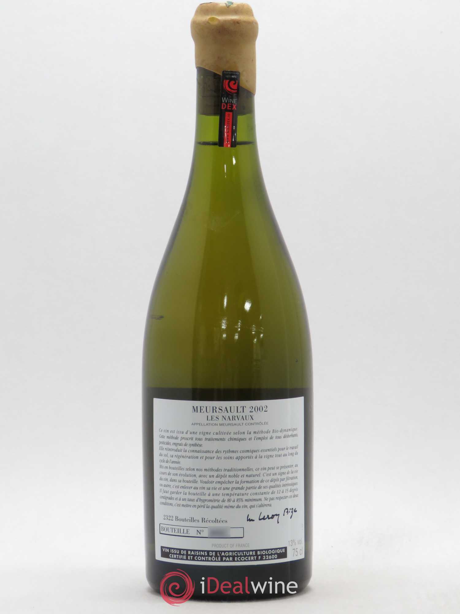 Meursault Les Narvaux d'Auvenay (Domaine) 2002 - Lot de 1 bouteille - 1