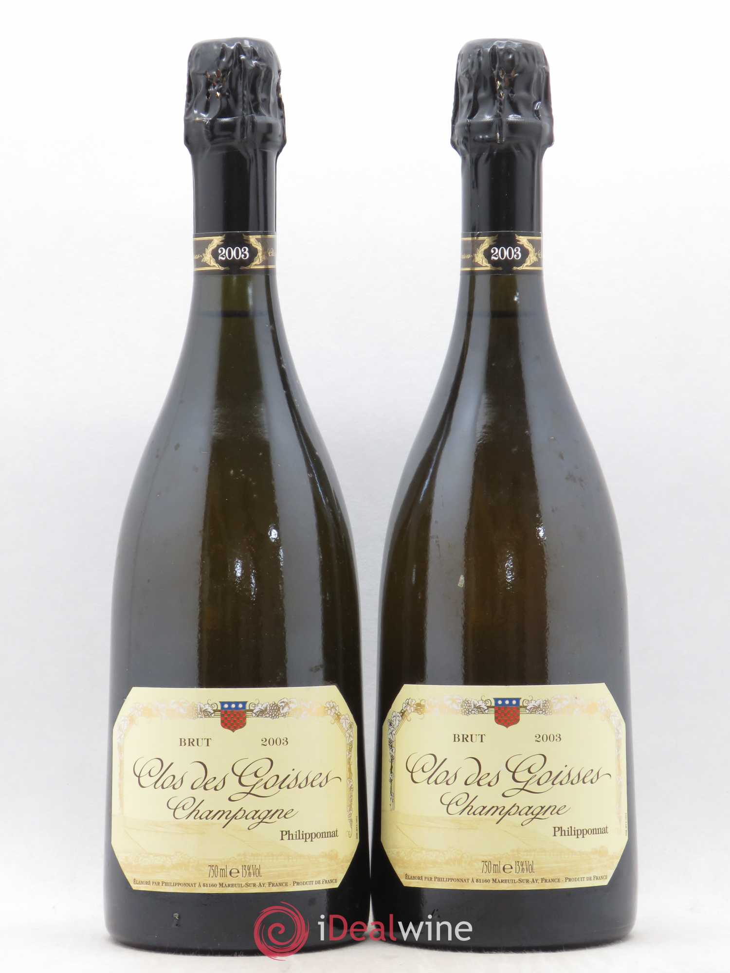 Clos des Goisses Philipponnat 2003 - Lot de 2 bouteilles - 0