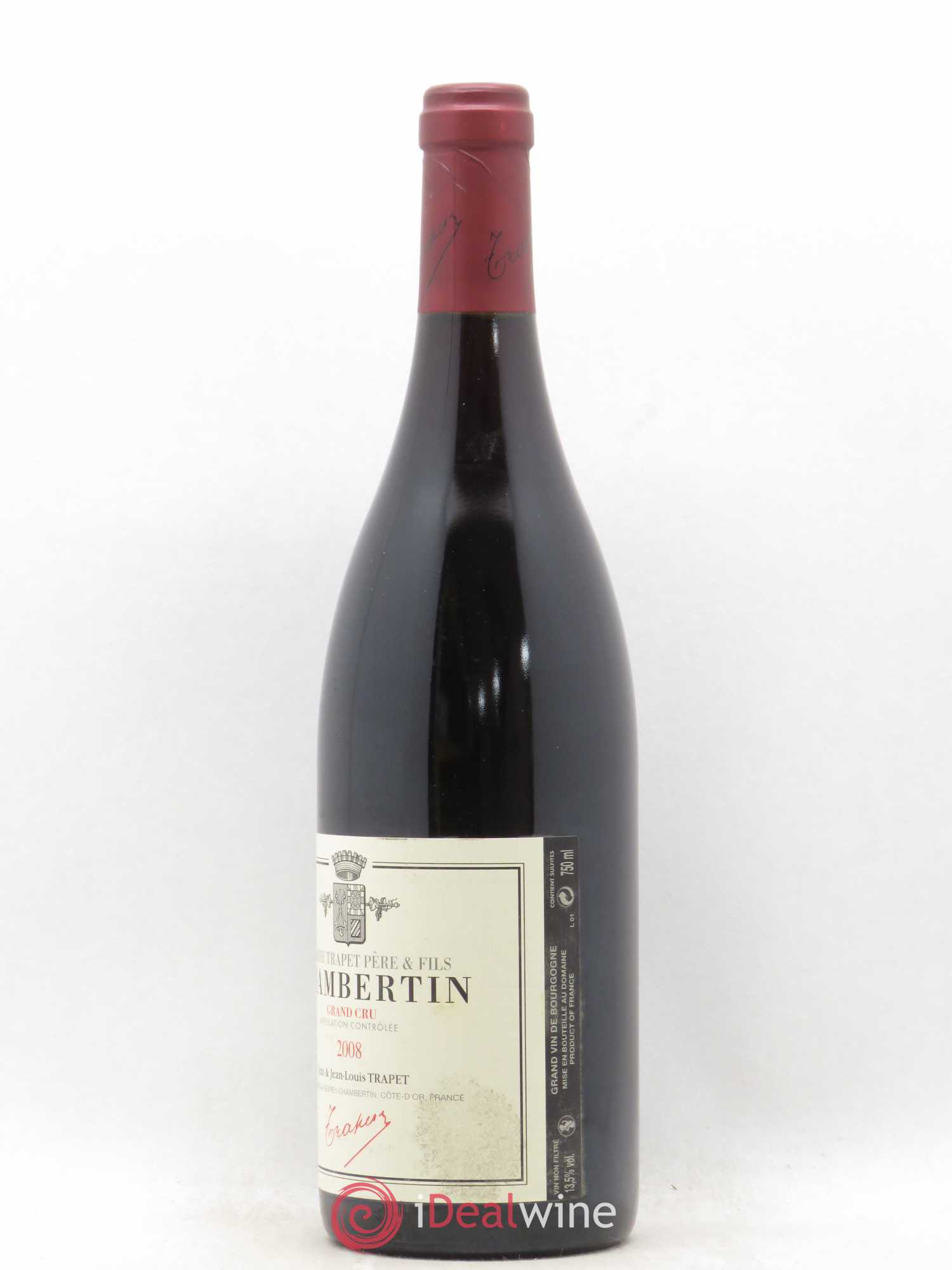 Chambertin Grand Cru Domaine Trapet 2008 - Lot de 1 bouteille - 1