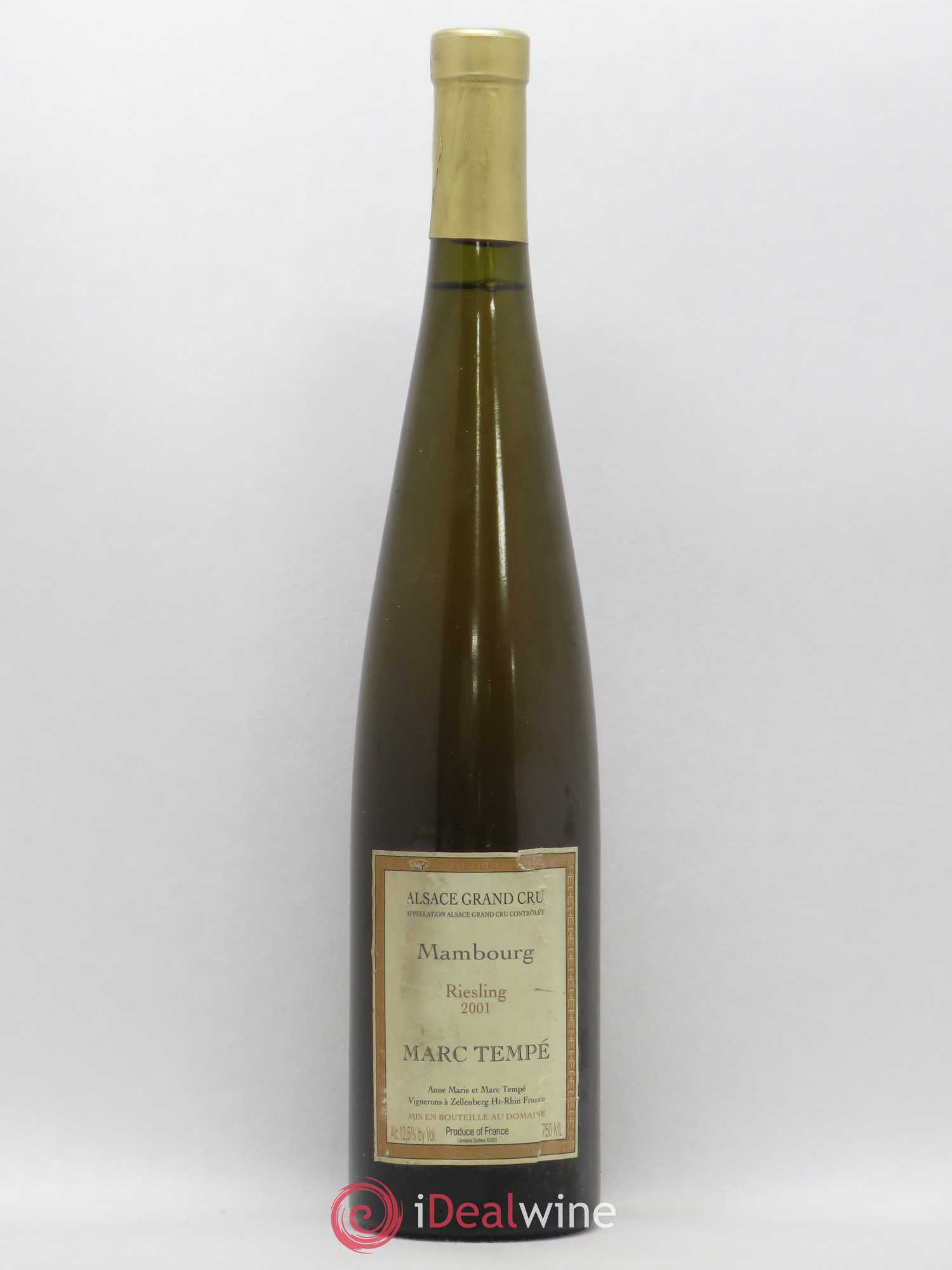 Riesling Grand Cru Mambourg Domaine Tempé 2001 - Lotto di 1 bottiglia - 0