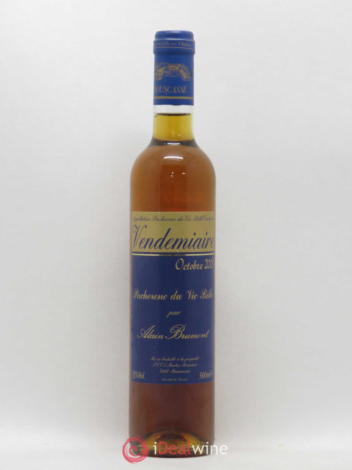 Pacherenc du Vic-Bilh Château Bouscassé Vendemiaire Alain Brumont 2001 - Lotto di 1 bottiglia - 0