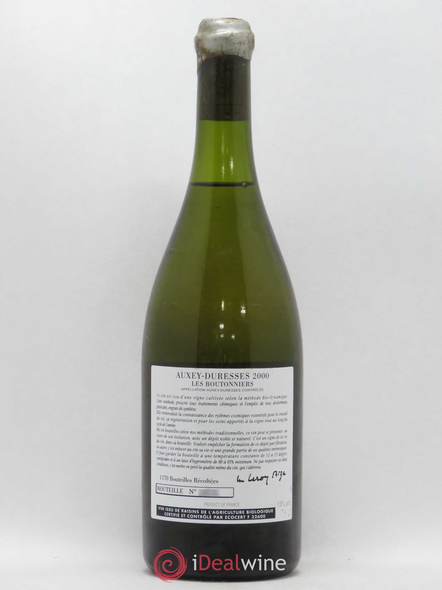 Auxey-Duresses Les Boutonniers d'Auvenay (Domaine) 2000 - Lot de 1 bouteille - 2