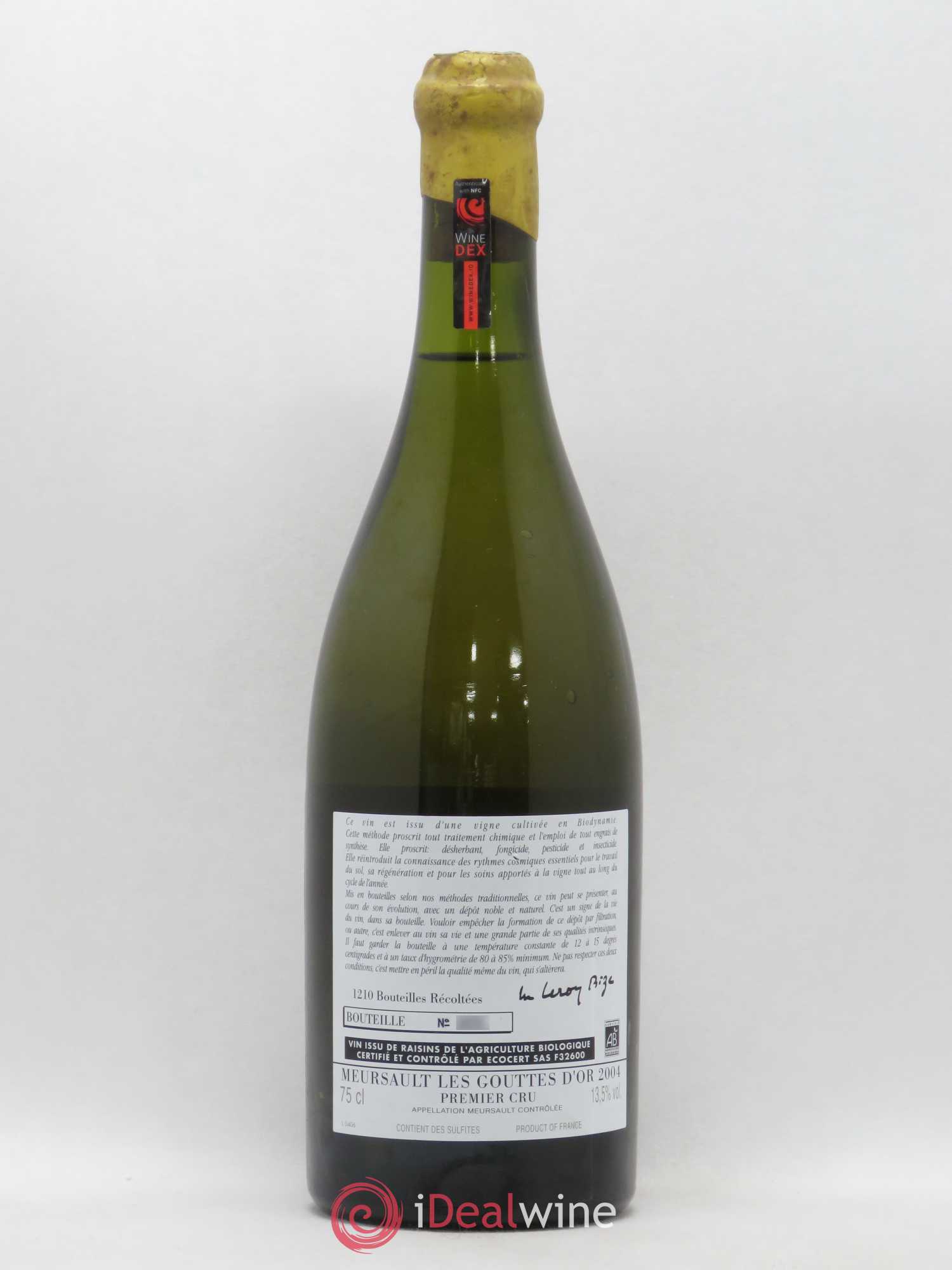 Meursault 1er Cru Les Gouttes d'Or d'Auvenay (Domaine) 2004 - Lot de 1 bouteille - 2