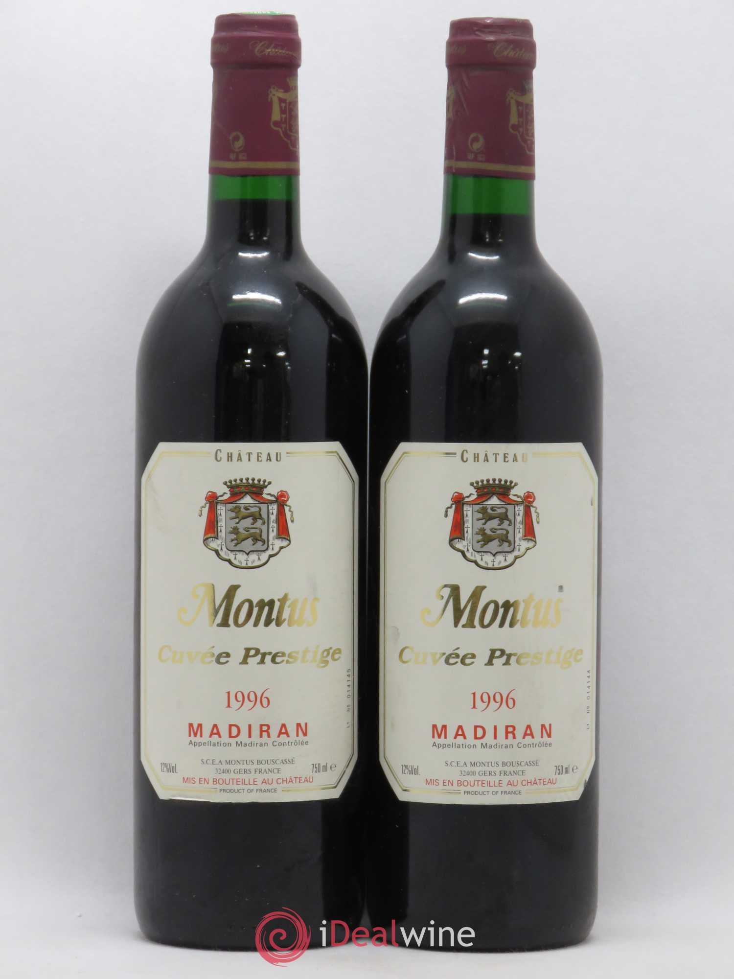 Madiran Château Montus-Prestige Alain Brumont 1996 - Lot de 2 bouteilles - 0