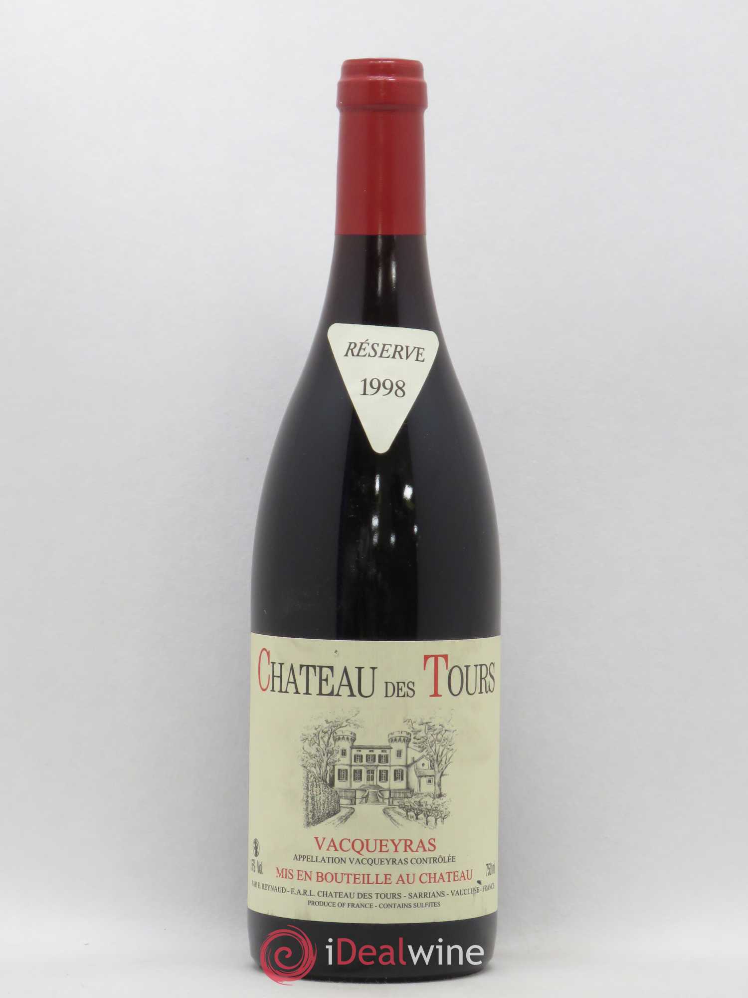 Vacqueyras Château des Tours Emmanuel Reynaud 1998 - Lot de 1 bouteille - 0