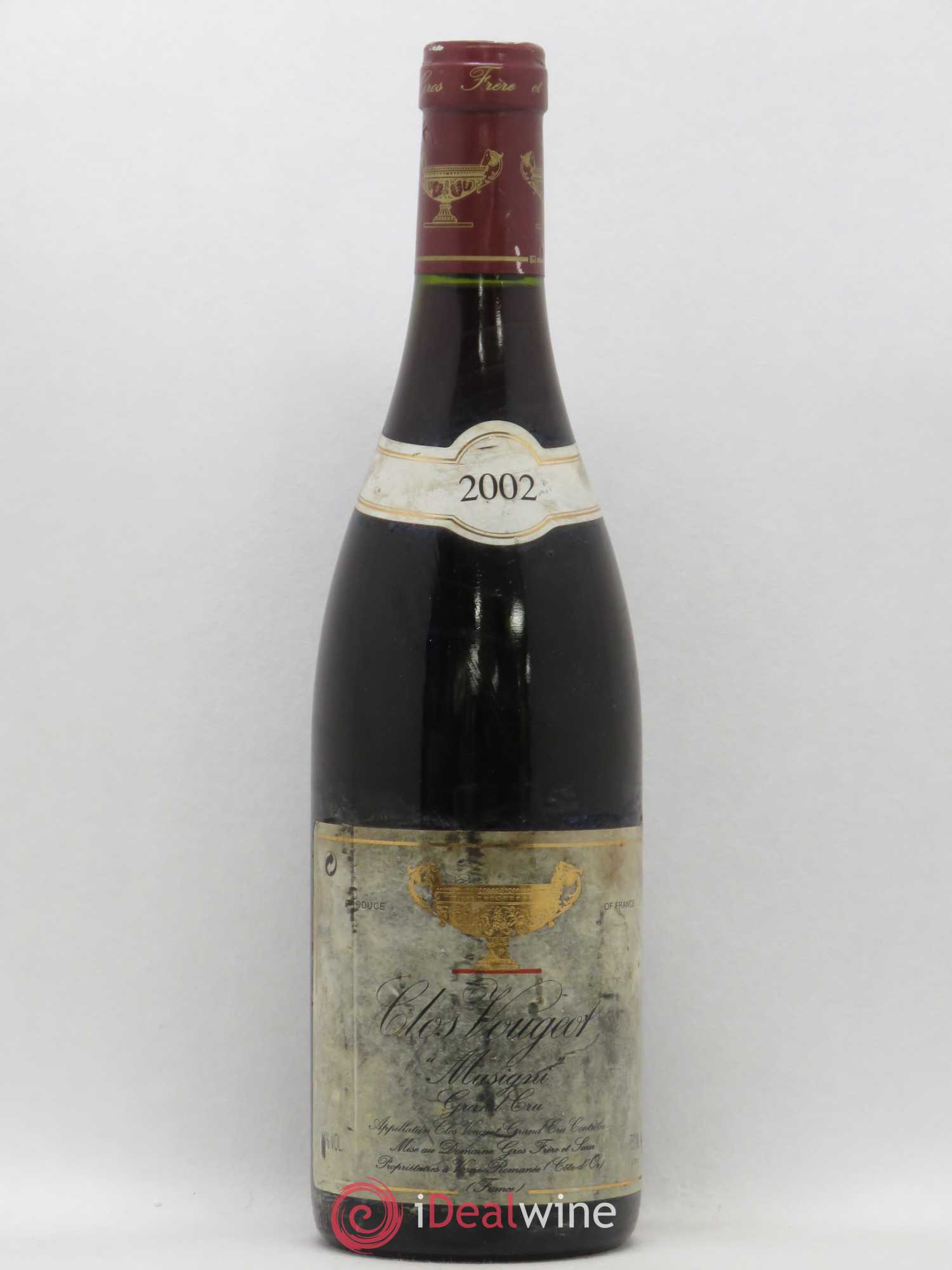 Clos de Vougeot Grand Cru Musigni Gros Frère & Soeur 2002 - Lot de 1 bouteille - 0