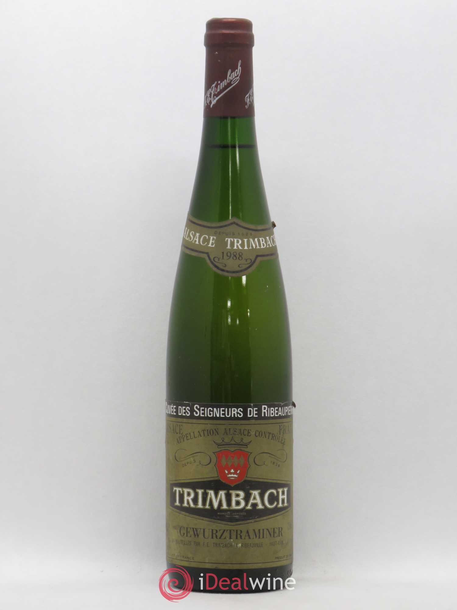 Alsace Gewurztraminer Seigneurs de Ribeaupierre Trimbach (Domaine) 1988 - Lot de 1 bouteille - 0
